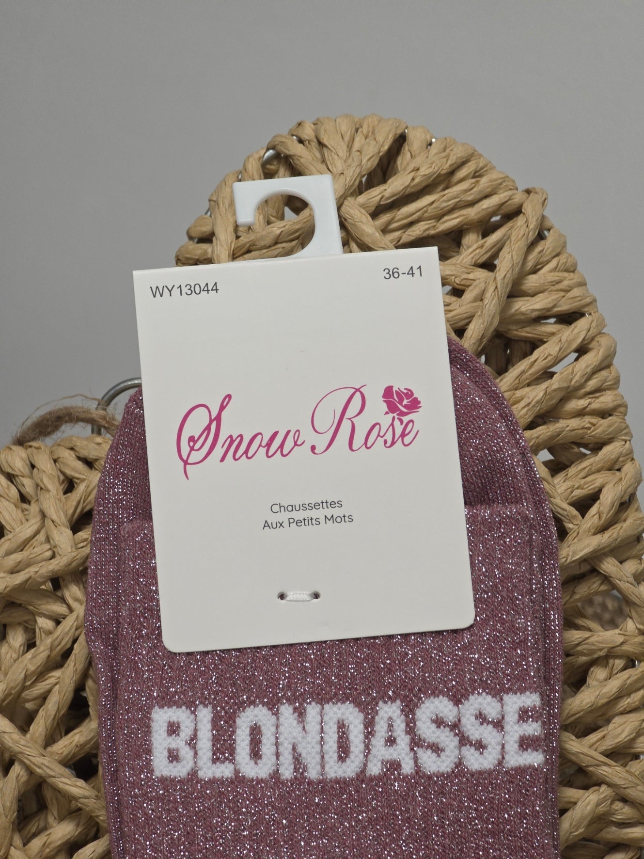 BLONDASSE - Chaussette à Paillette Violine