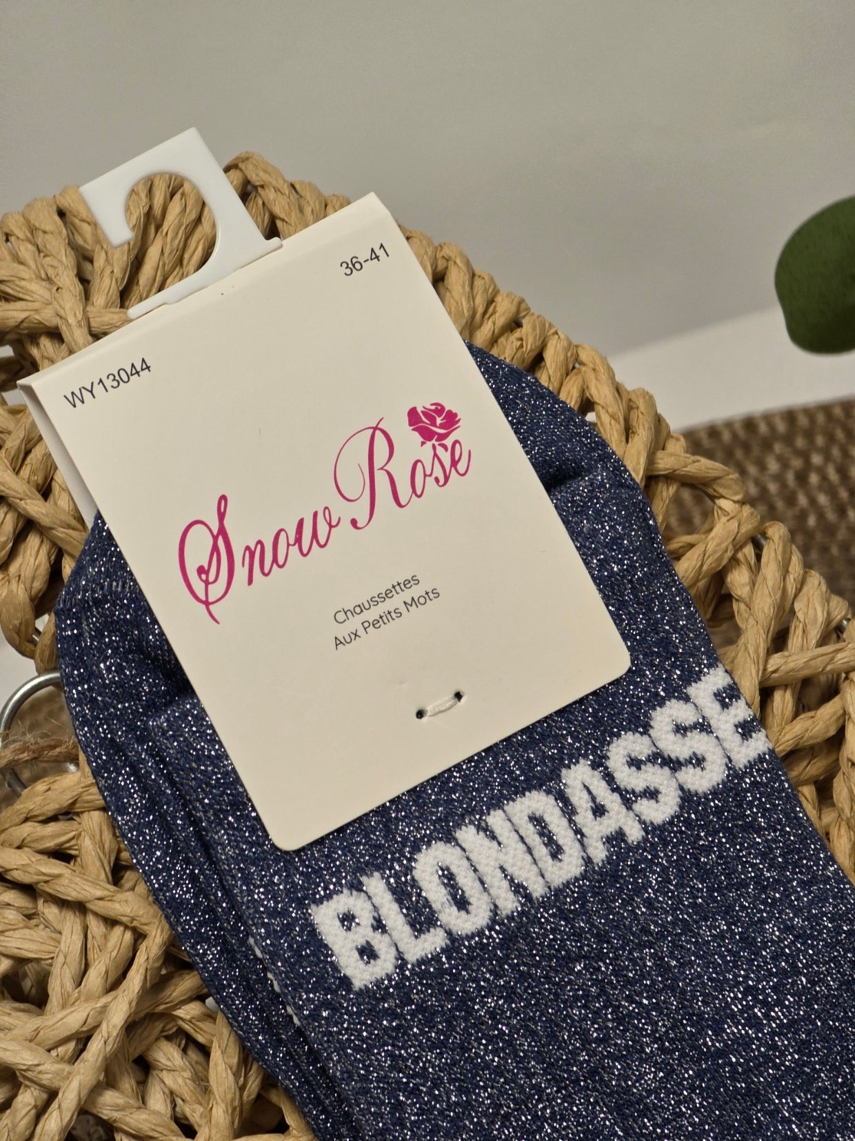 BLONDASSE - Chaussette à Paillette Bleu