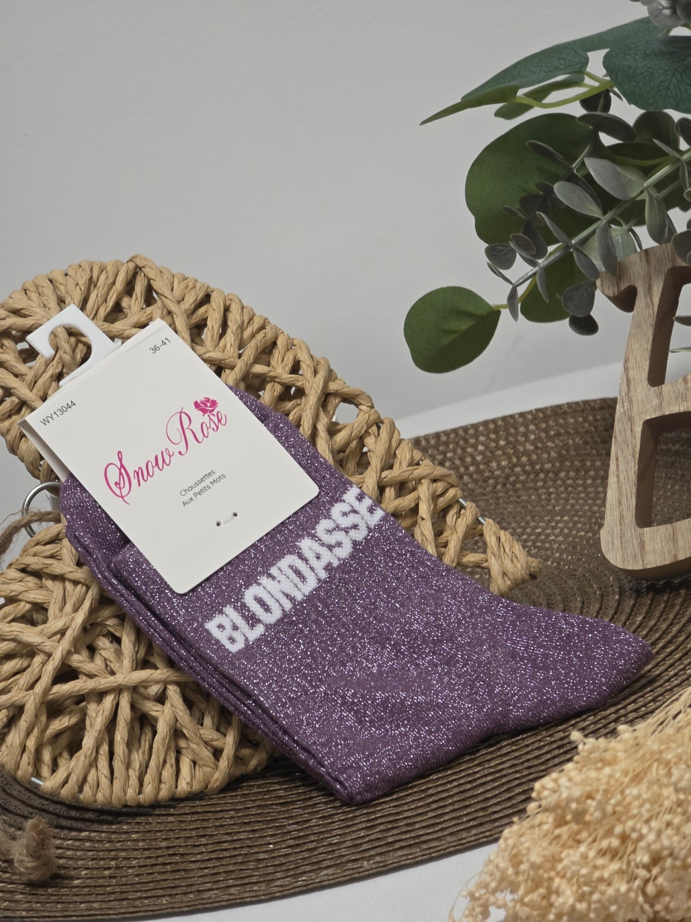 BLONDASSE - Chaussette à Paillette Violet