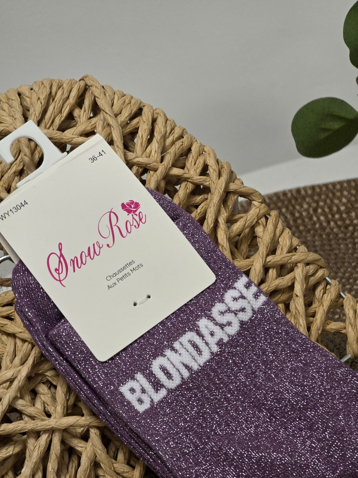 BLONDASSE - Chaussette à Paillette Violet