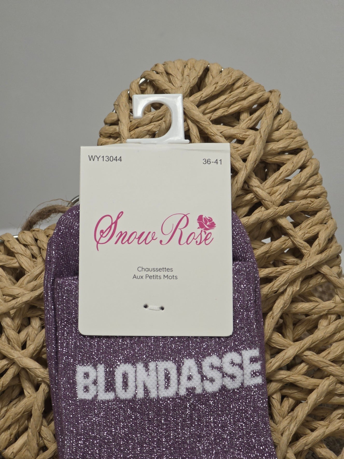 BLONDASSE - Chaussette à Paillette Violet