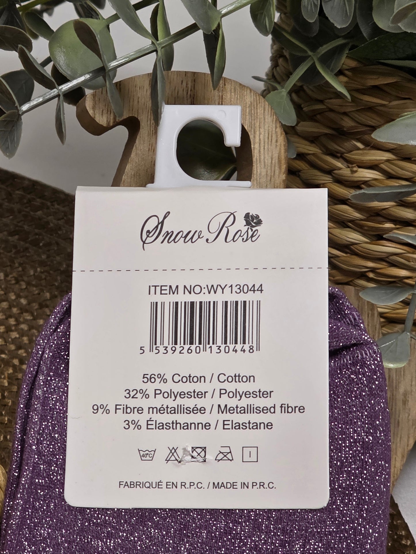 BLONDASSE - Chaussette à Paillette Violet