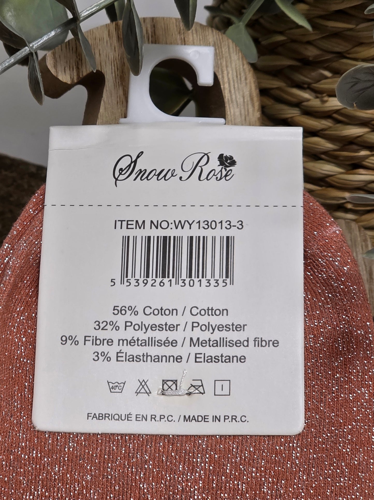 BRUNETTE - Chaussette à Paillette Corail