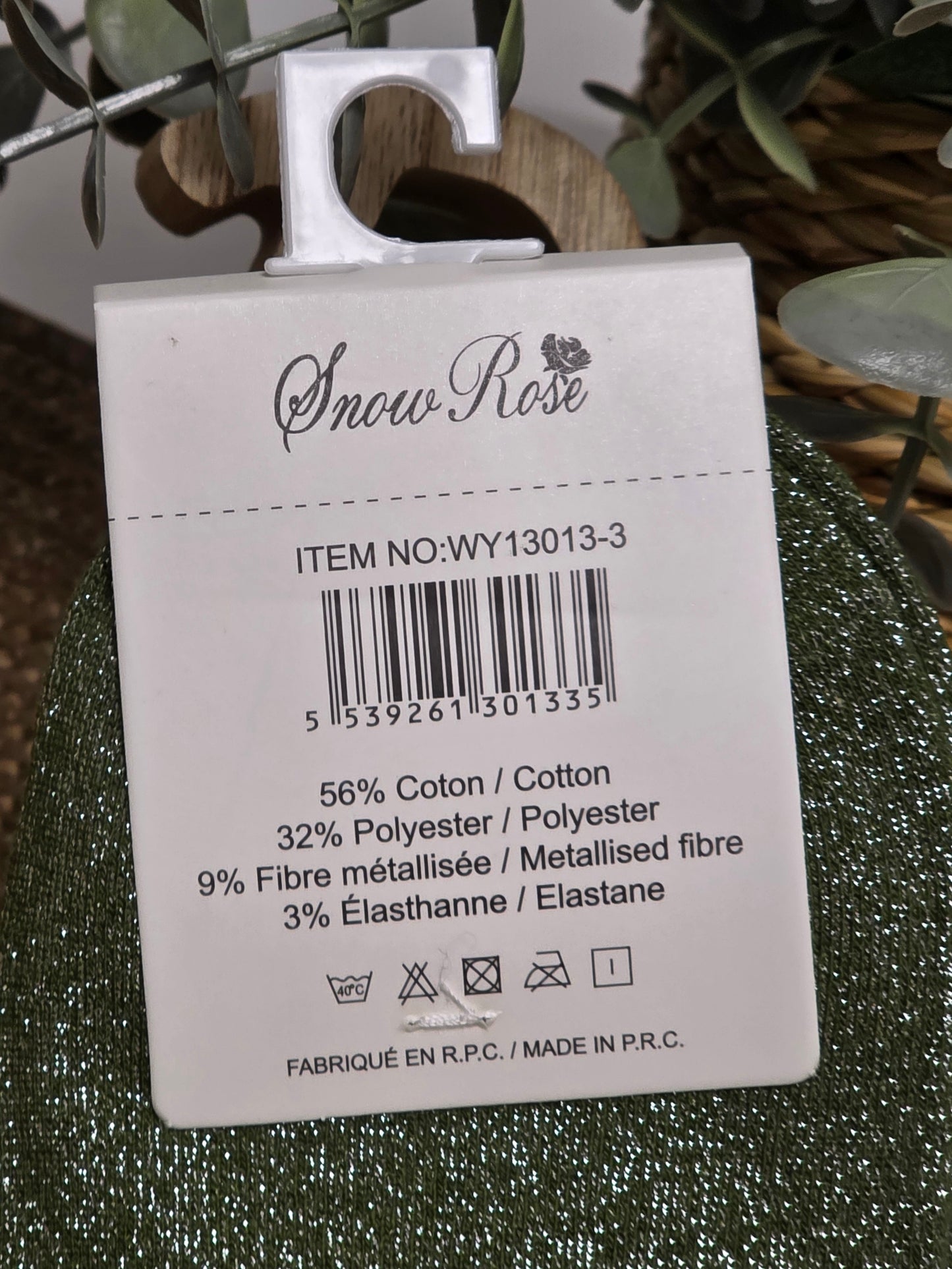 BRUNETTE - Chaussette à Paillette Vert