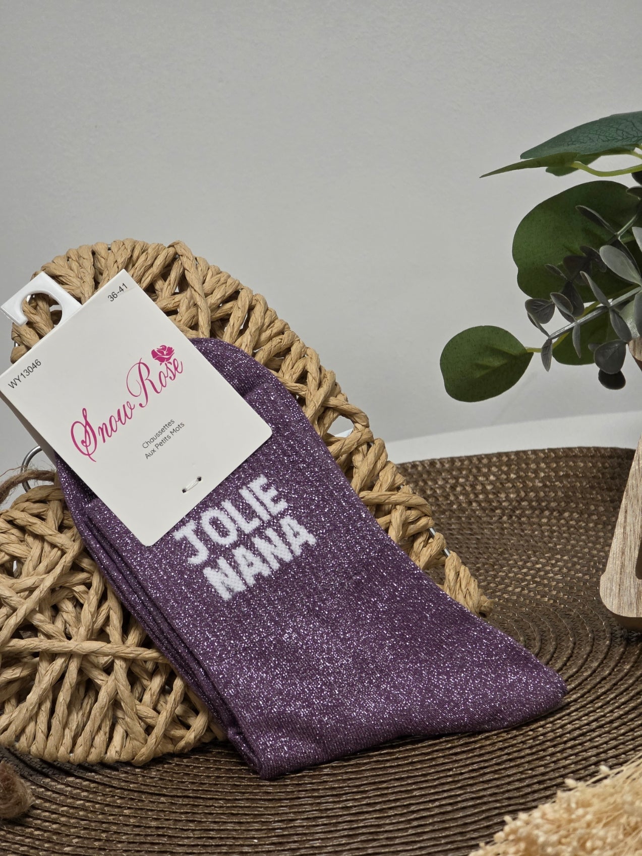JOLIE NANA - Chaussette à Paillette Violet