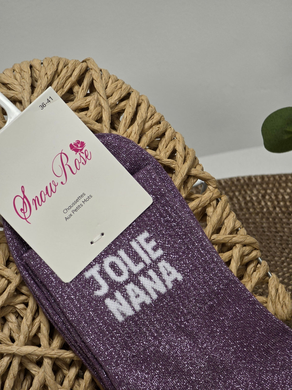 JOLIE NANA - Chaussette à Paillette Violet