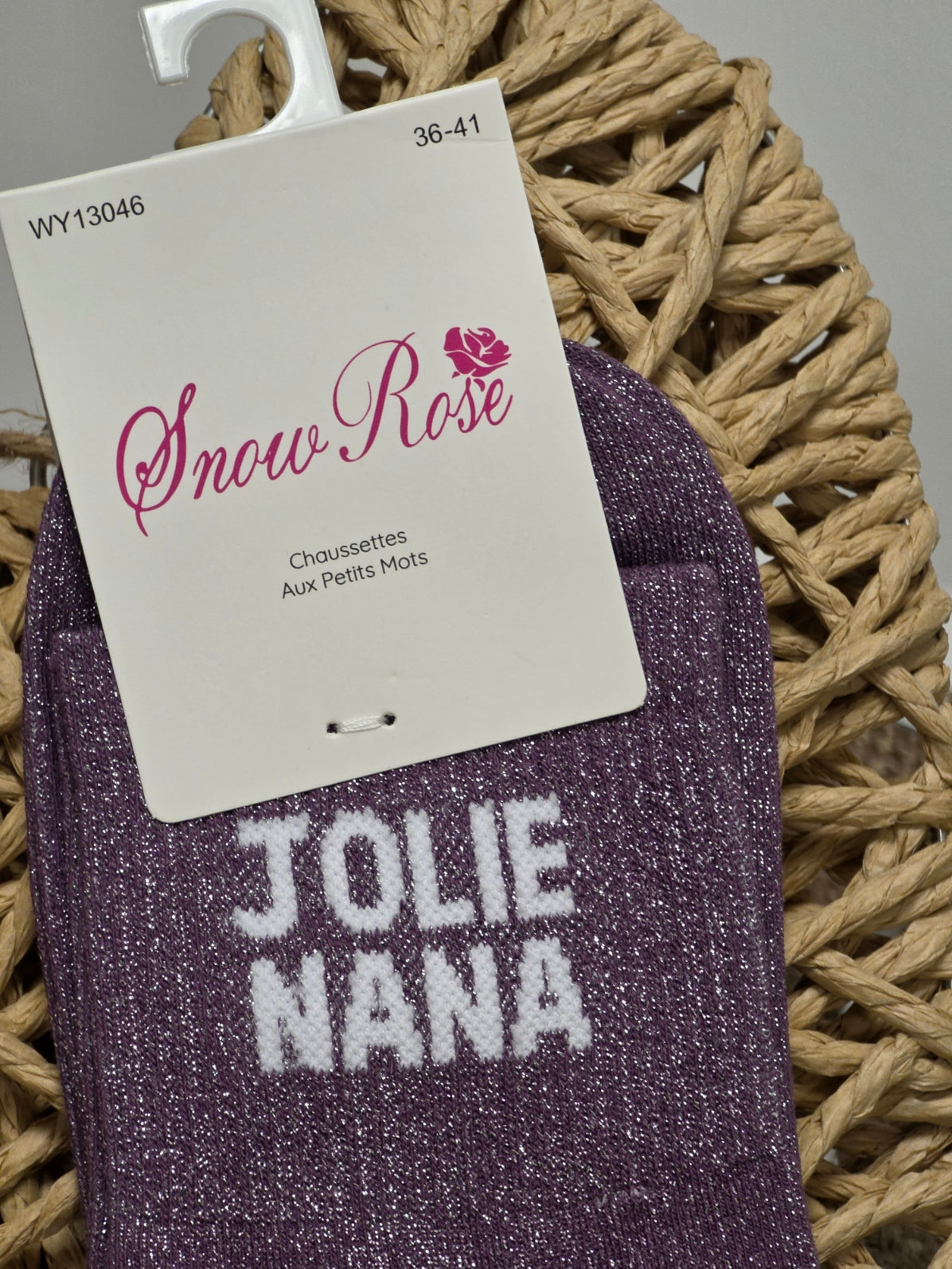 JOLIE NANA - Chaussette à Paillette Violet