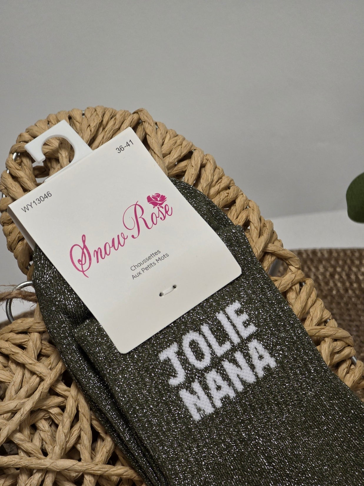 JOLIE NANA - Chaussette à Paillette Vert