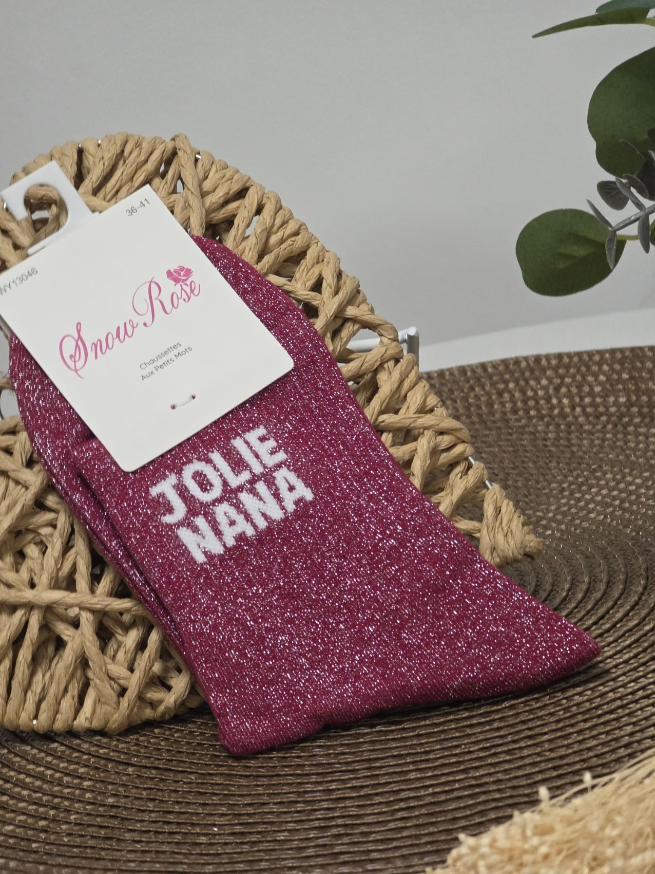 JOLIE NANA - Chaussette à Paillette Fuchsia