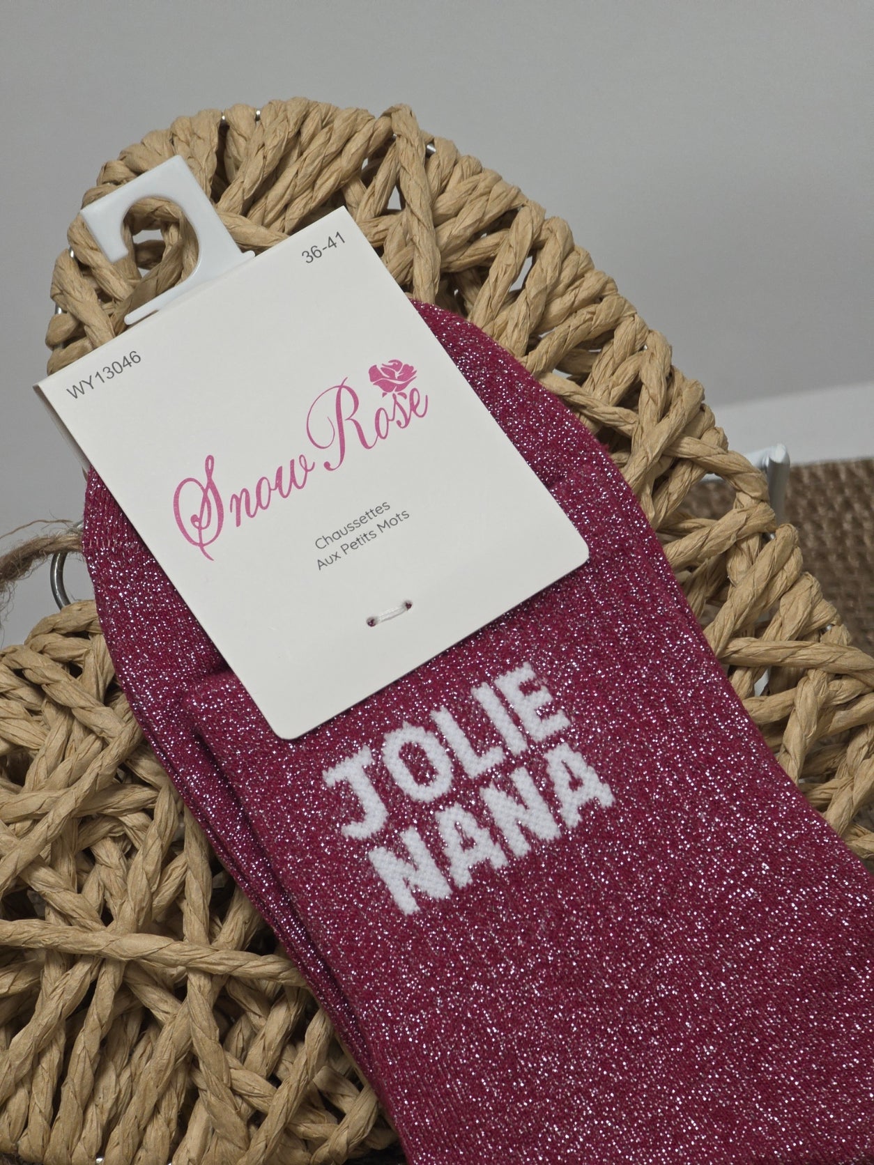 JOLIE NANA - Chaussette à Paillette Fuchsia