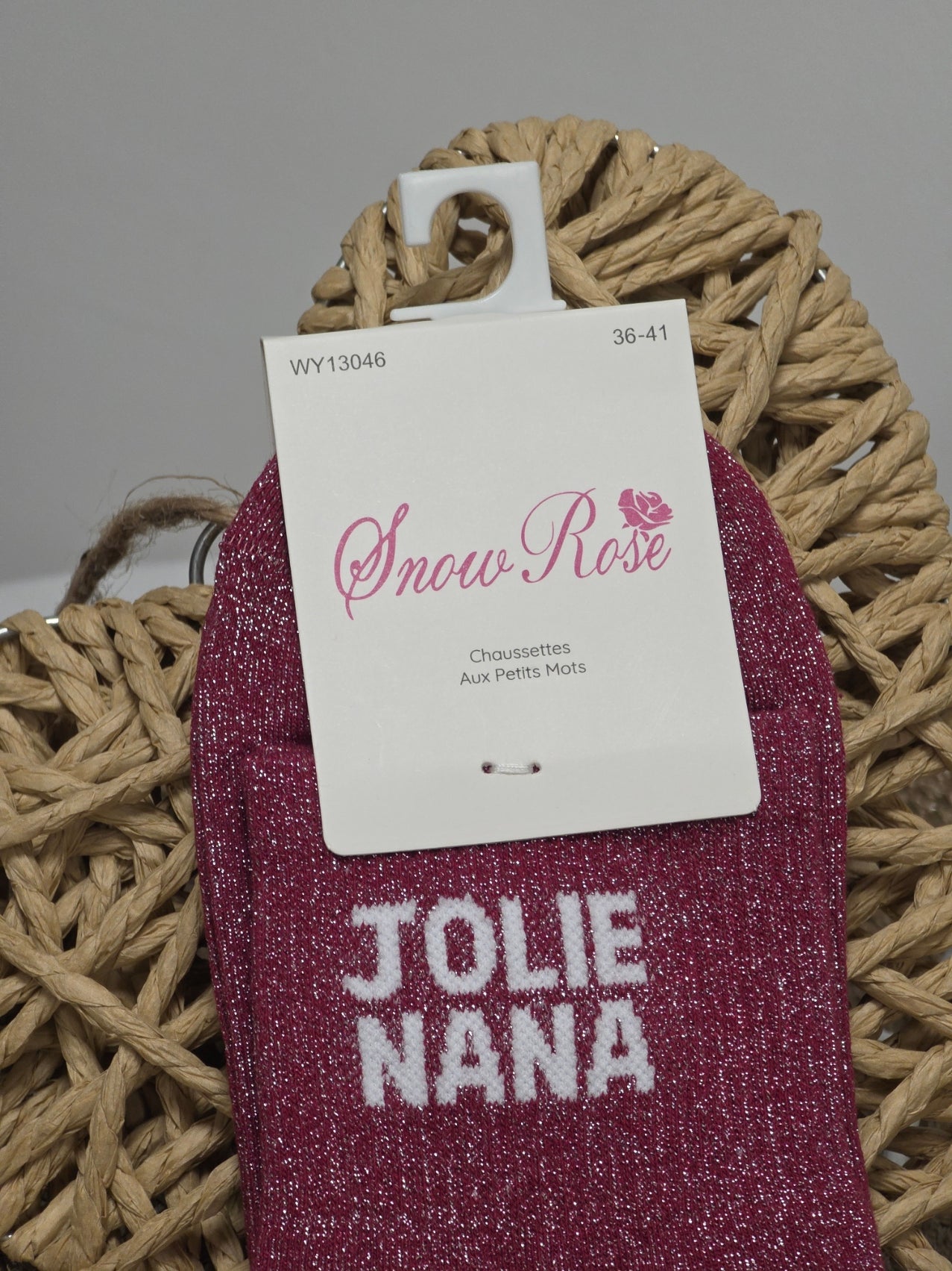 JOLIE NANA - Chaussette à Paillette Fuchsia
