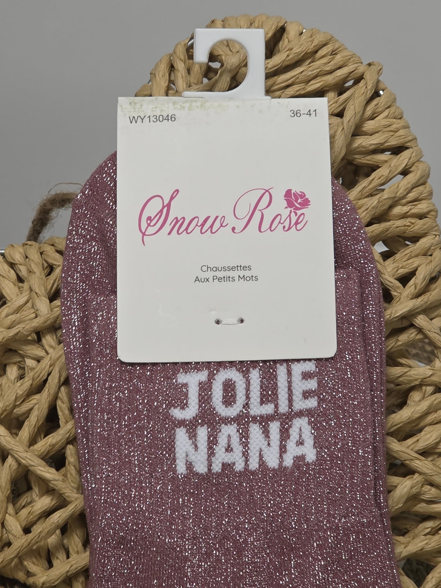 JOLIE NANA - Chaussette à Paillette Violine
