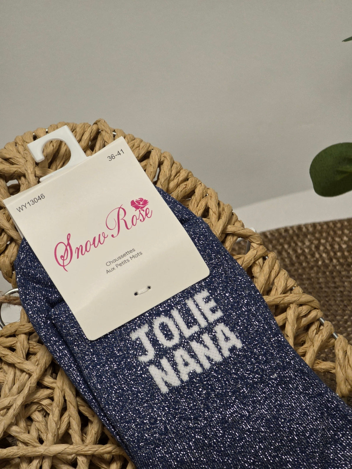 JOLIE NANA - Chaussette à Paillette Bleu