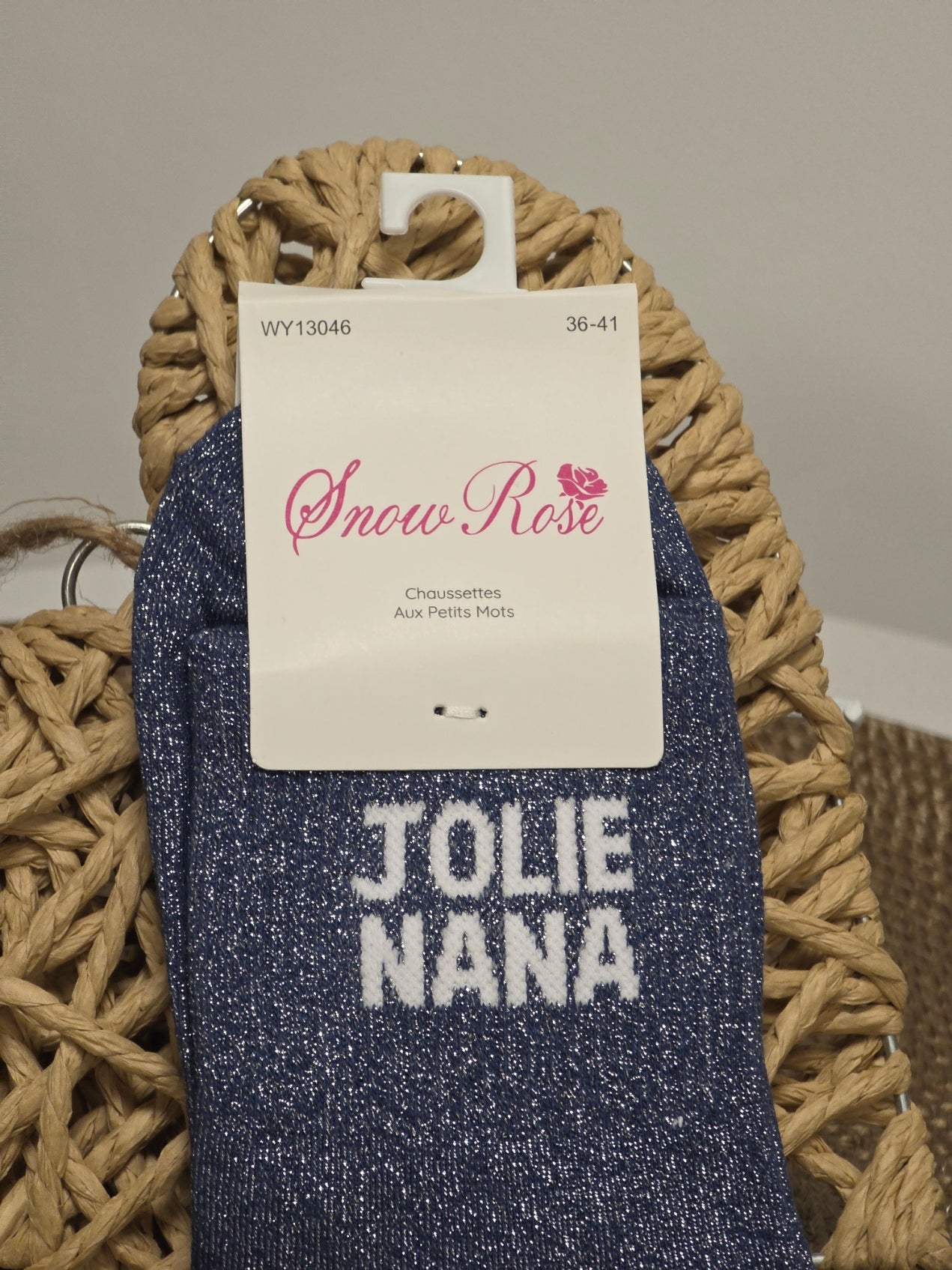 JOLIE NANA - Chaussette à Paillette Bleu