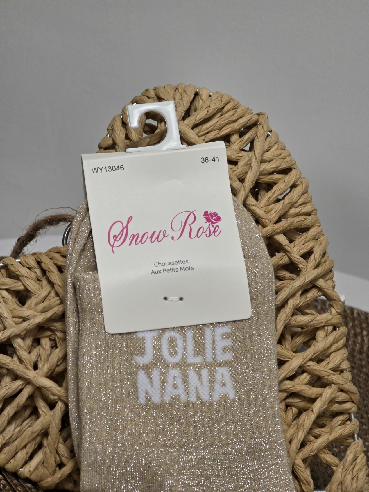 JOLIE NANA - Chaussette à Paillette Beige