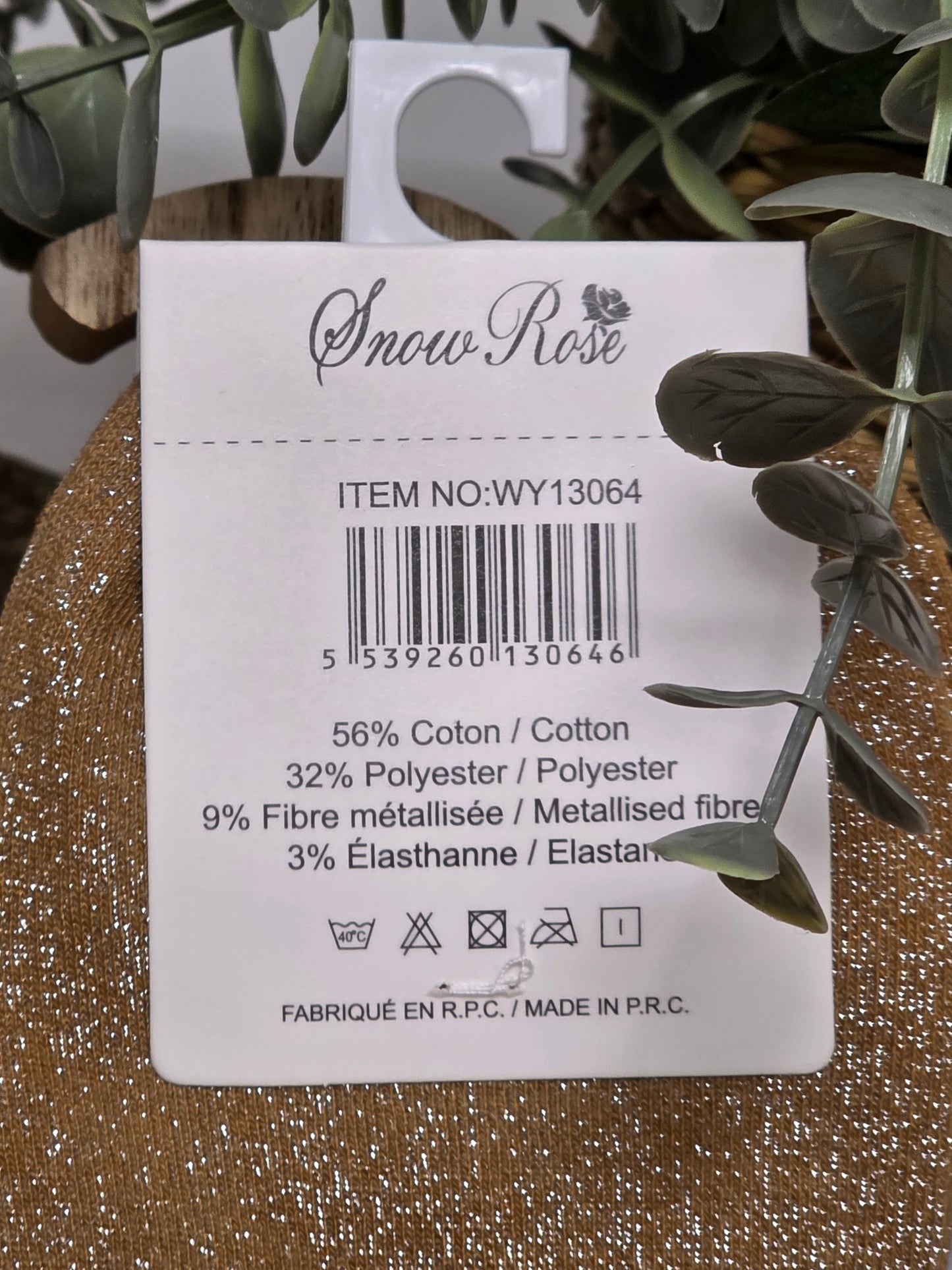 J'ADORE - Chaussette à Paillette Camel