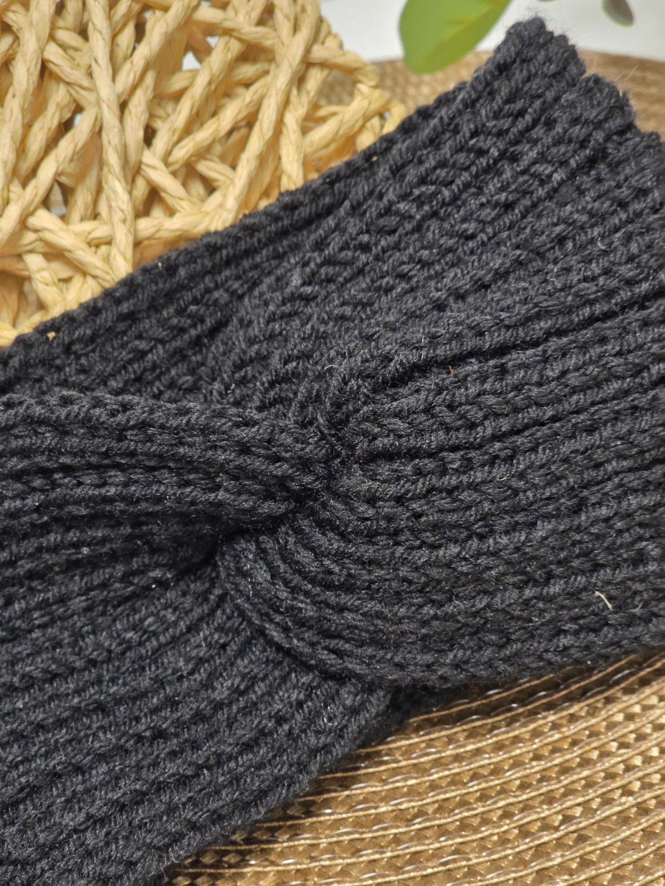 Nos Bandeaux Cache Oreille Torsadé Noir