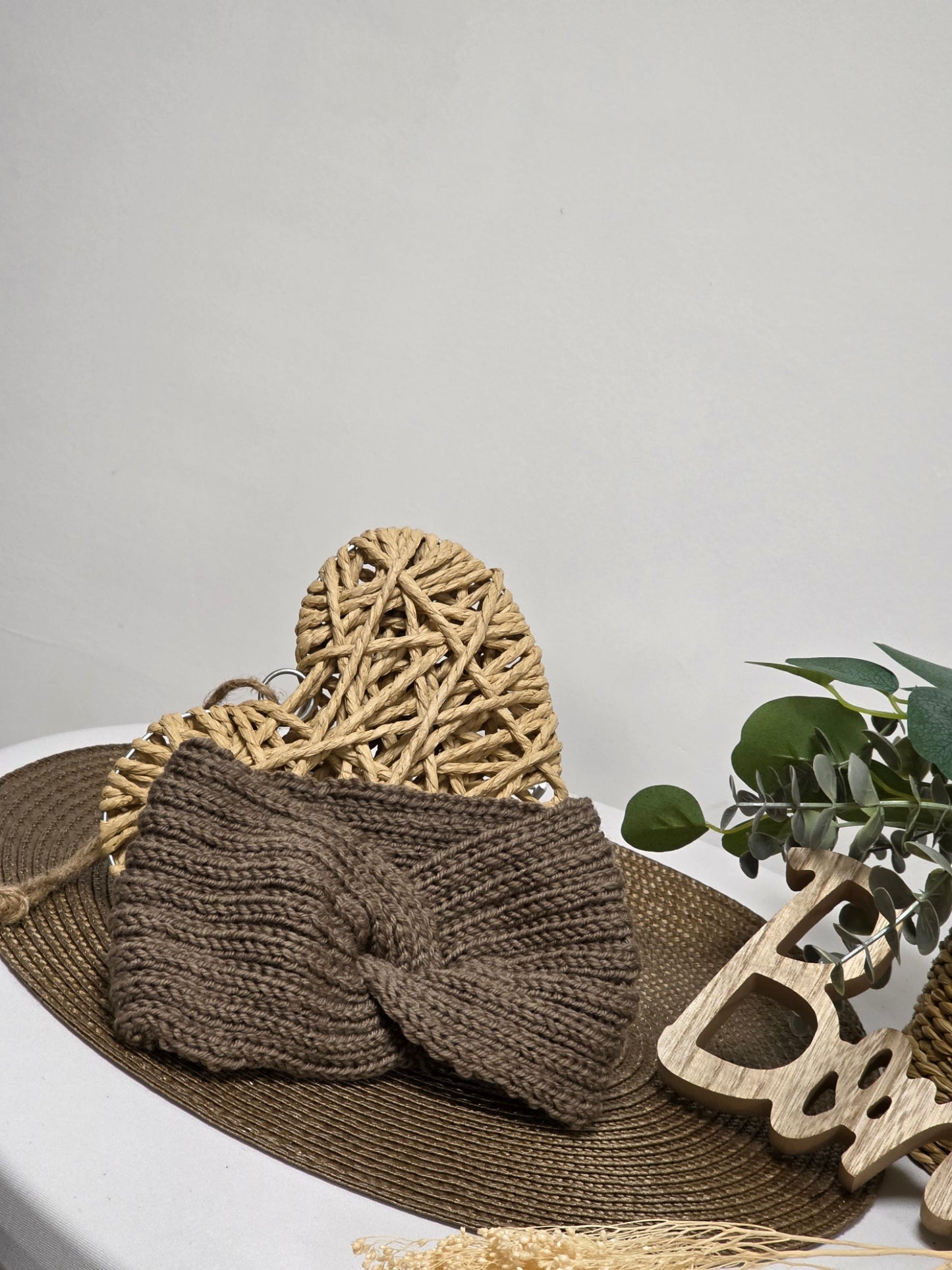 Nos Bandeaux Cache Oreille Torsadé Taupe