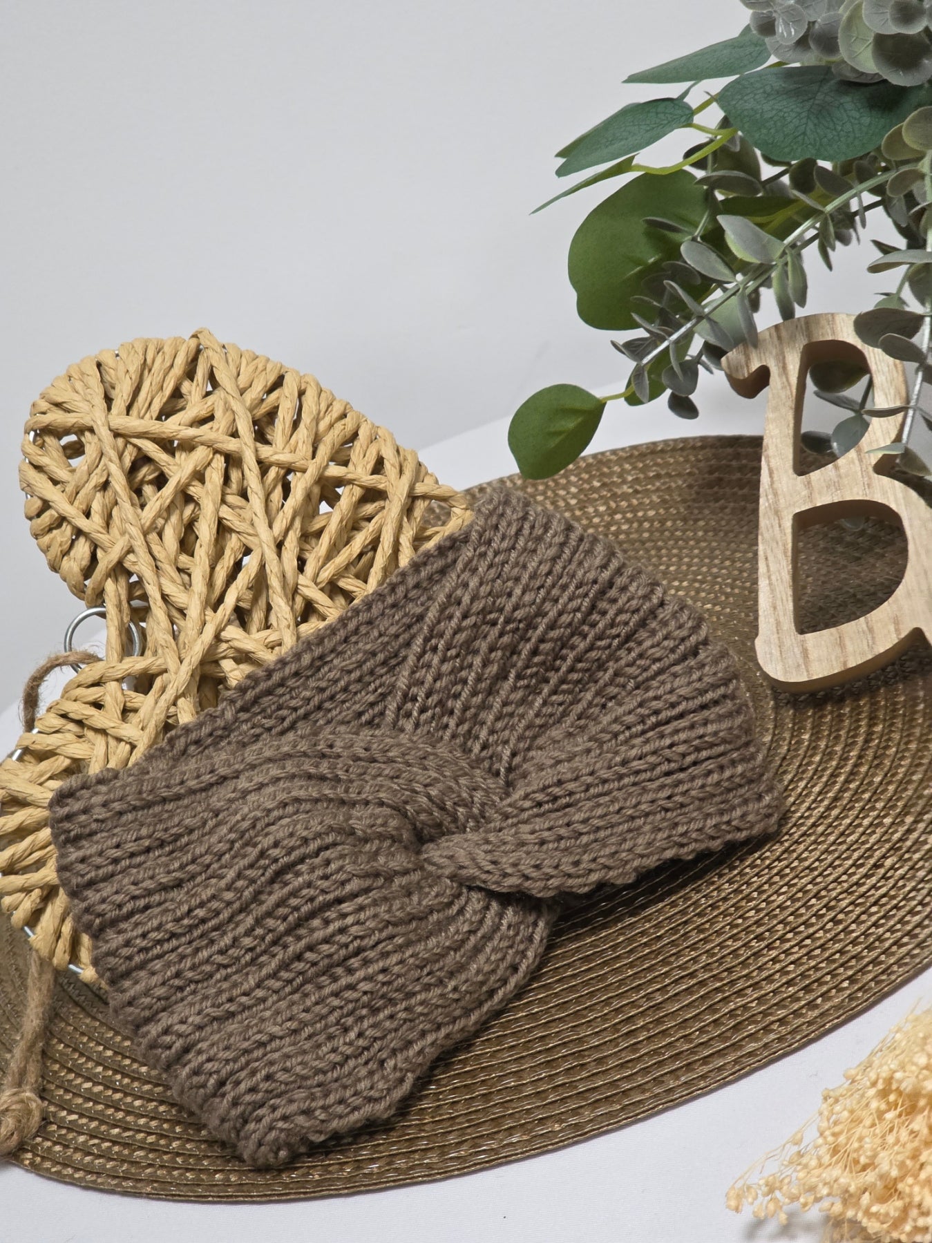 Nos Bandeaux Cache Oreille Torsadé Taupe