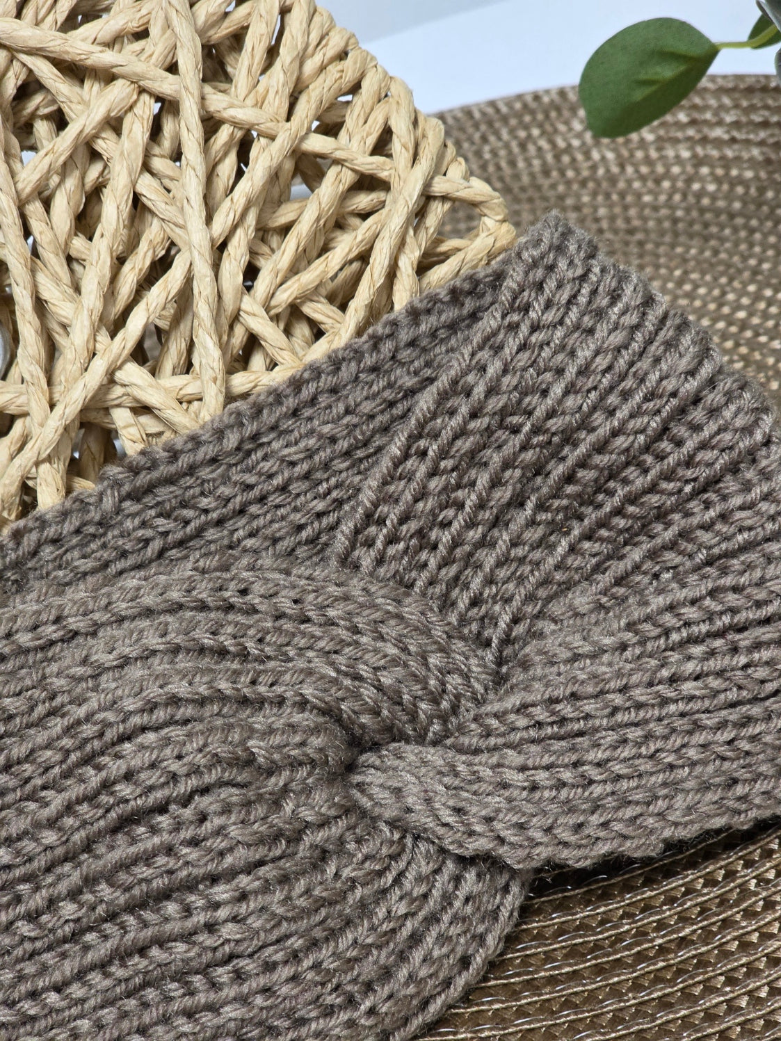 Nos Bandeaux Cache Oreille Torsadé Taupe