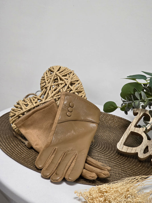 Nos Gants Tactile Femme Camel