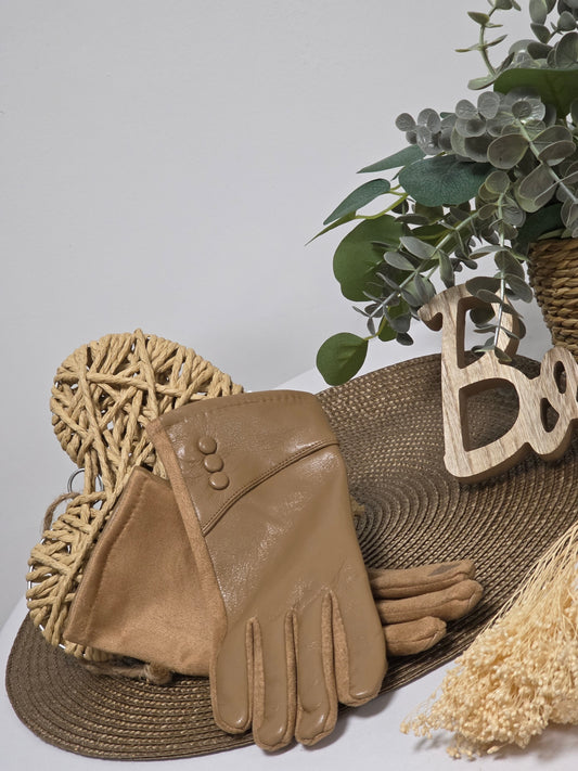 Nos Gants Tactile Femme Camel