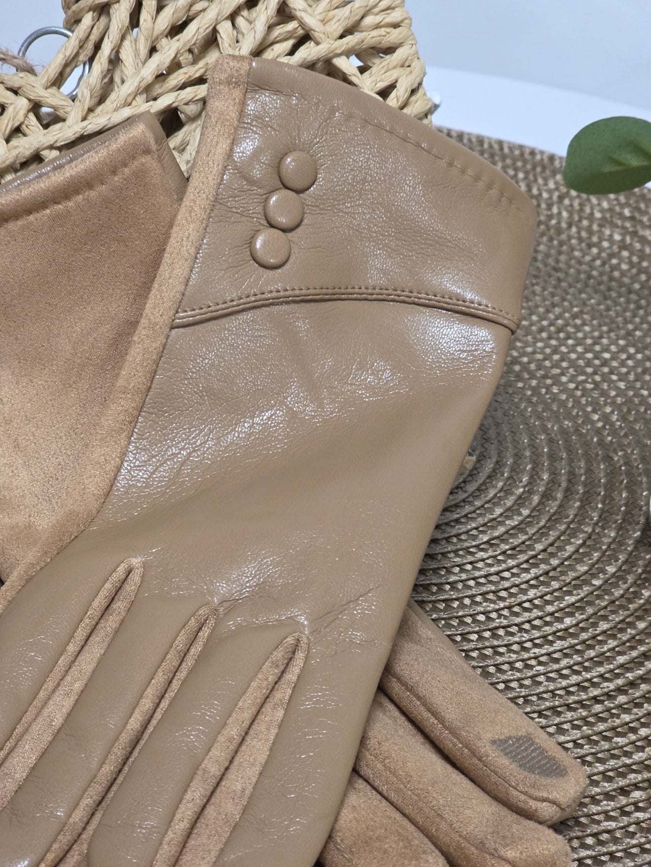 Nos Gants Tactile Femme Camel