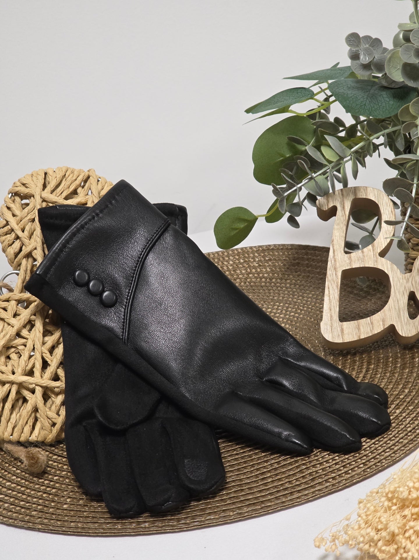 Nos Gants Tactile Femme Noir