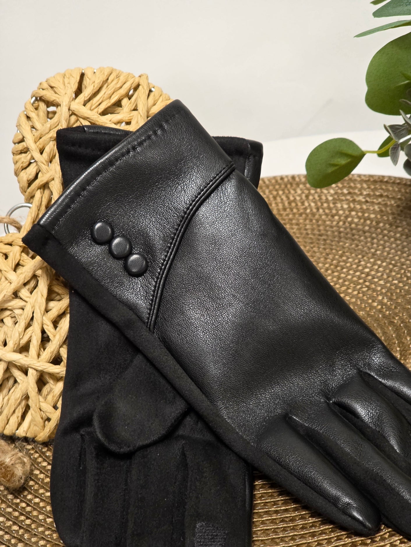 Nos Gants Tactile Femme Noir