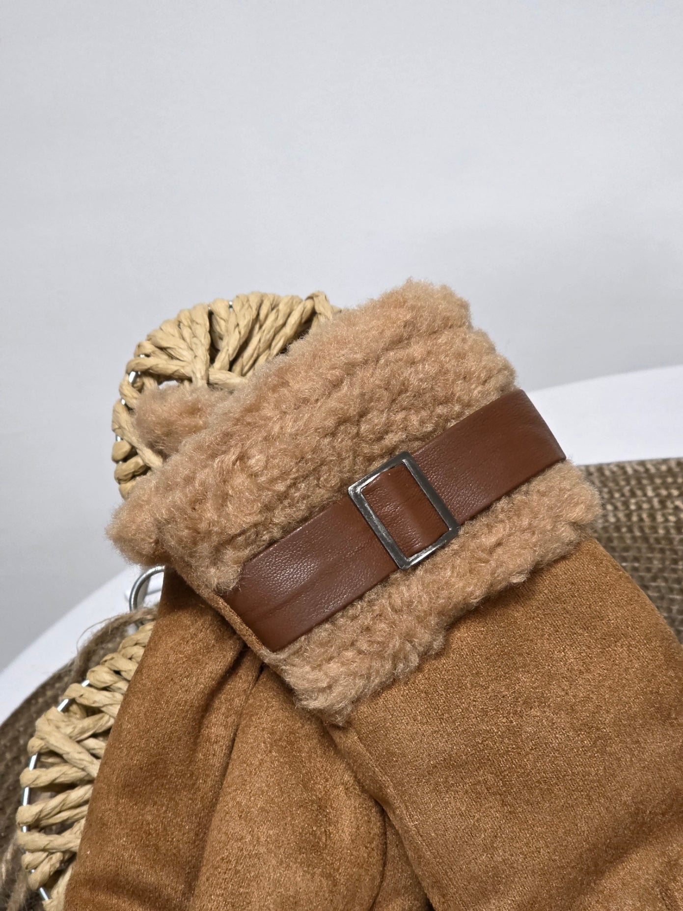 Nos Gants Tactile Femme Camel Maronné