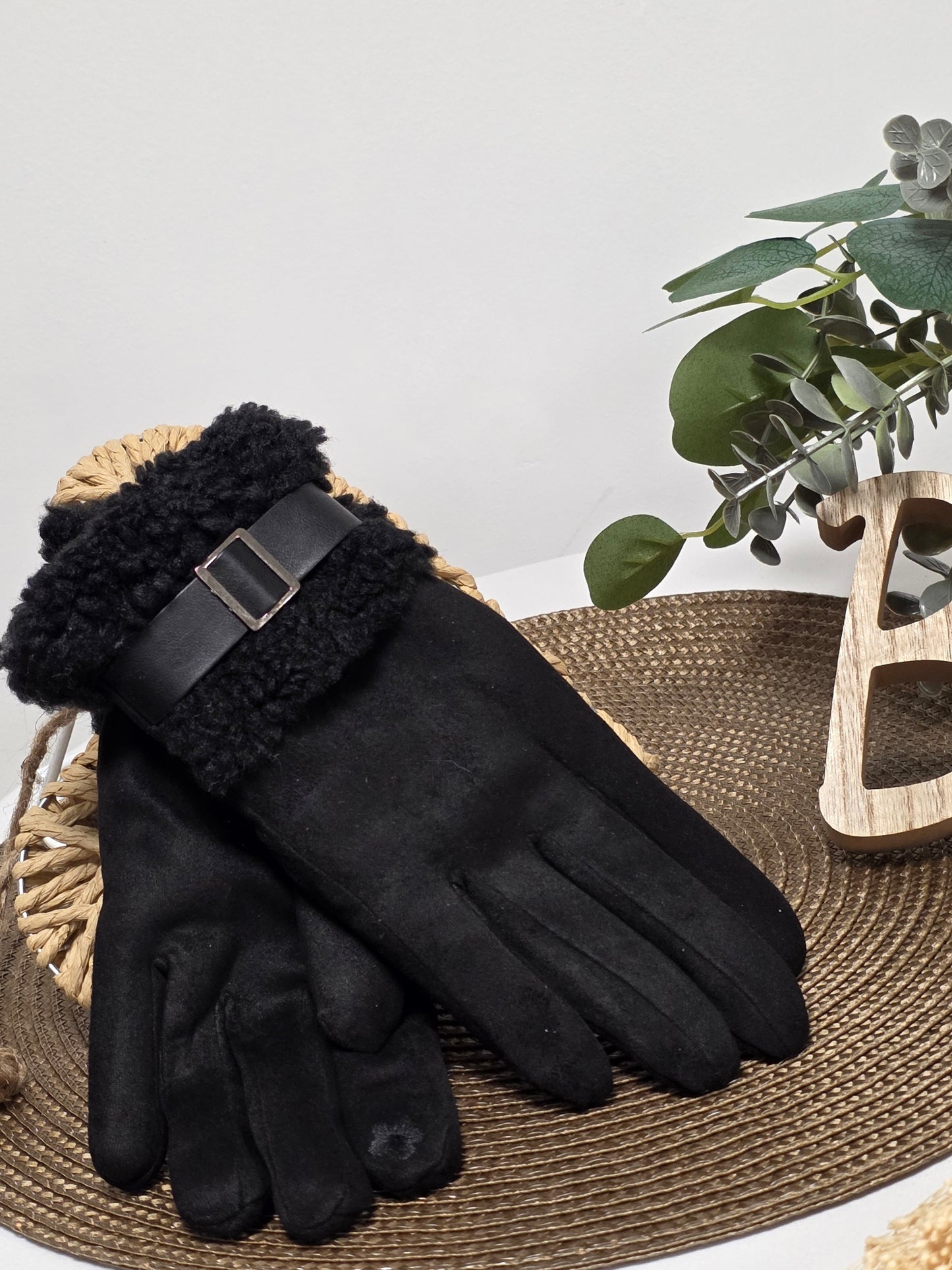 Nos Gants Tactile Femme Noir