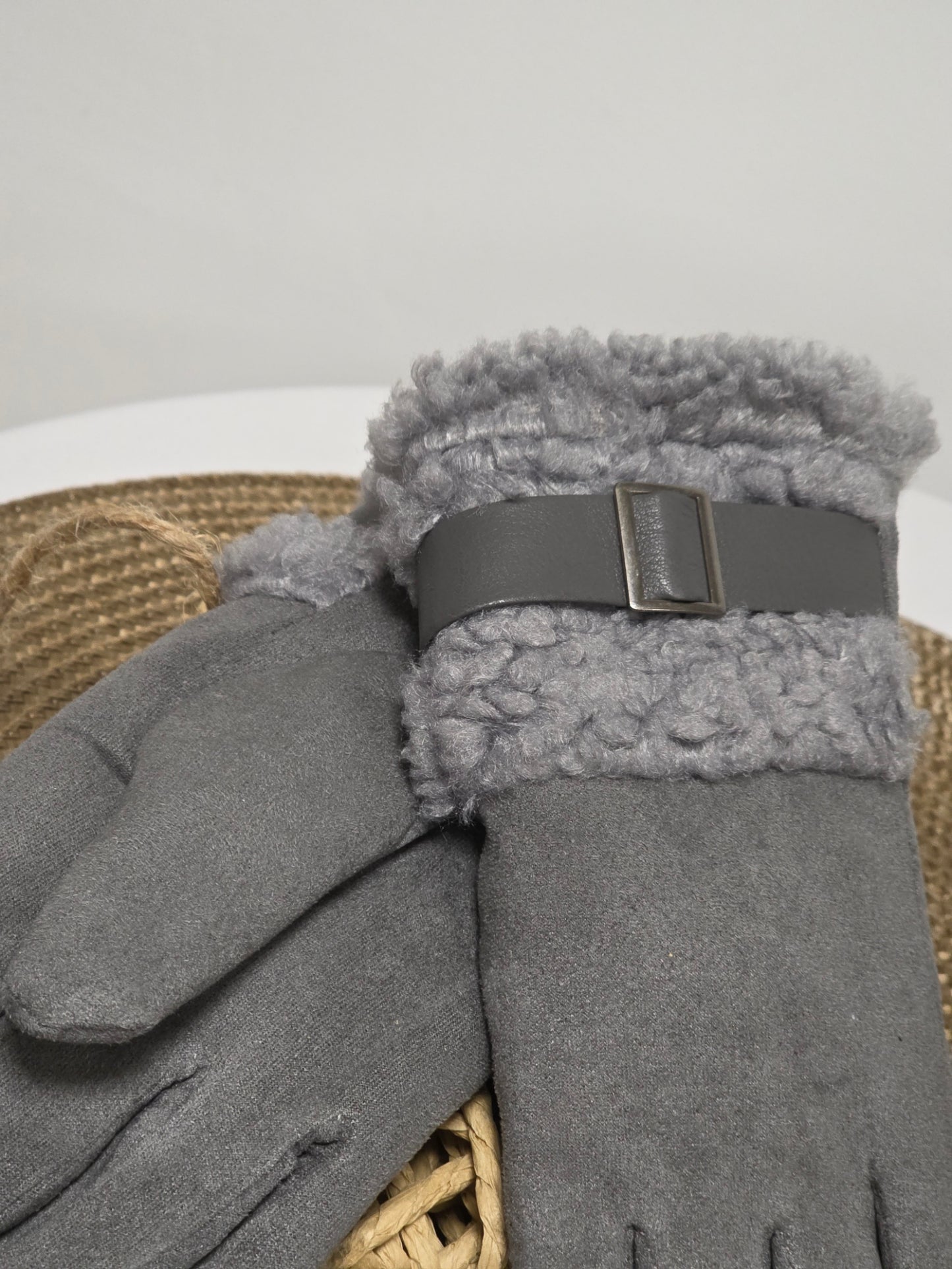 Nos Gants Tactile Femme Gris Foncé