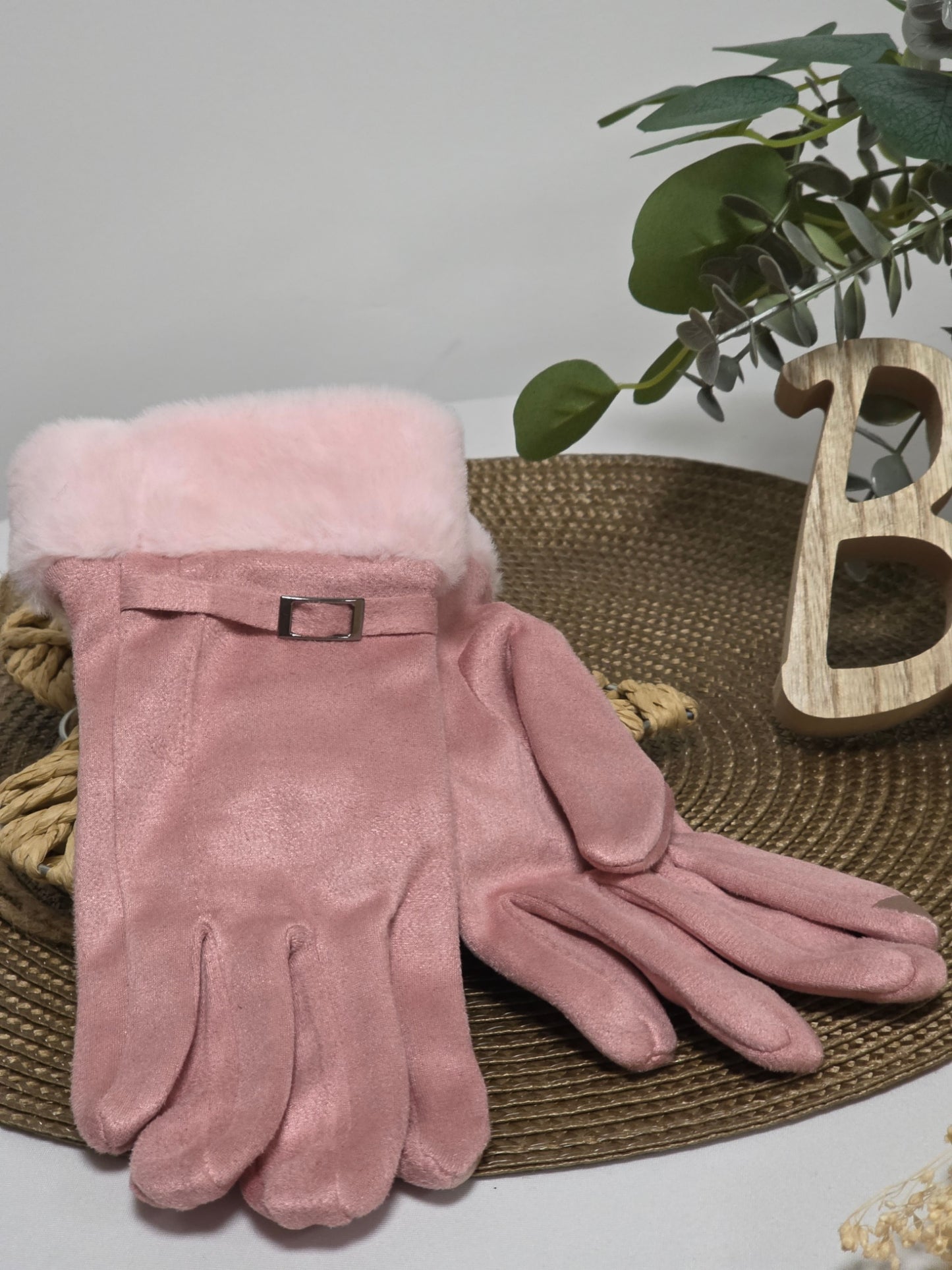 Nos Gants Tactile Femme Rose