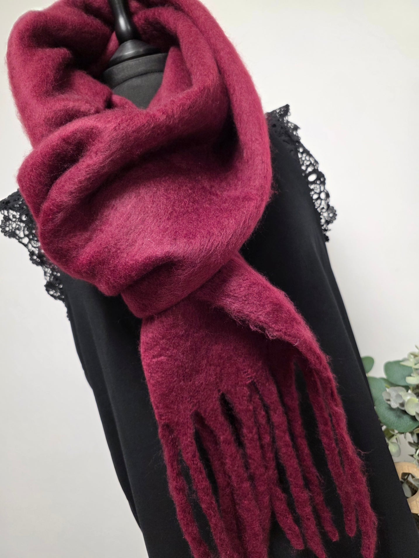 Echarpe Femme Automne Hiver Bordeaux
