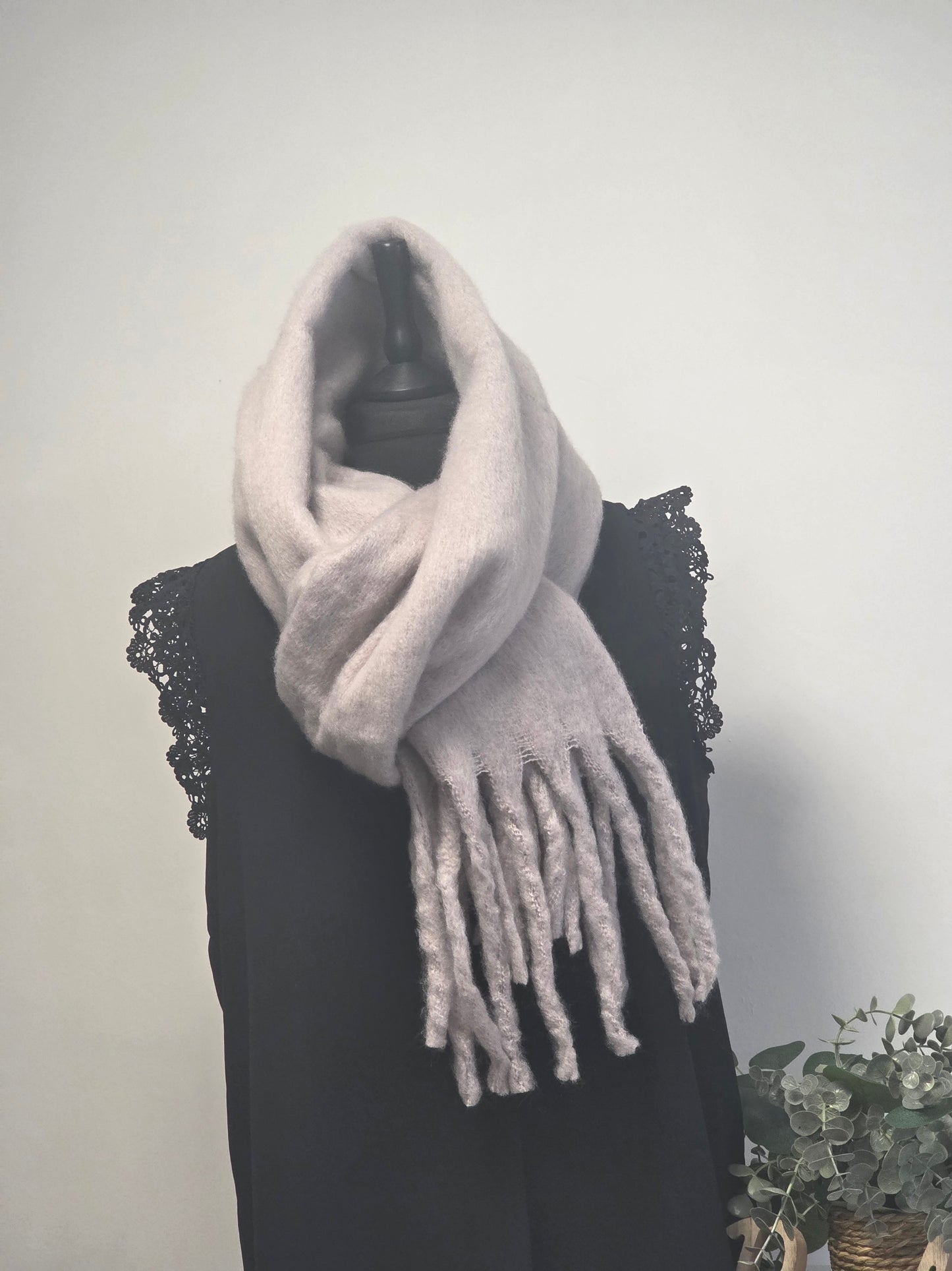 Echarpe Femme Automne Hiver Grise