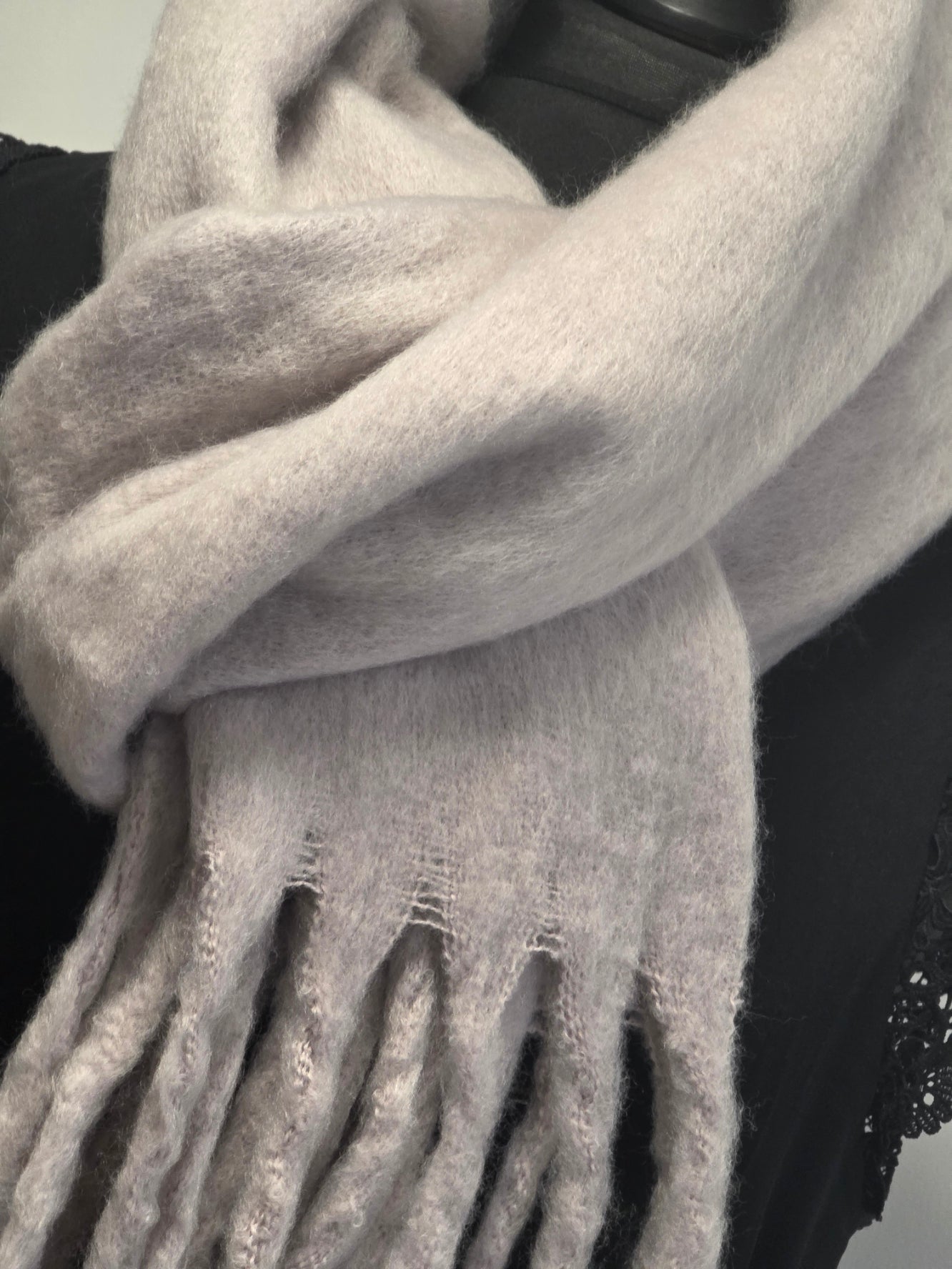 Echarpe Femme Automne Hiver Grise