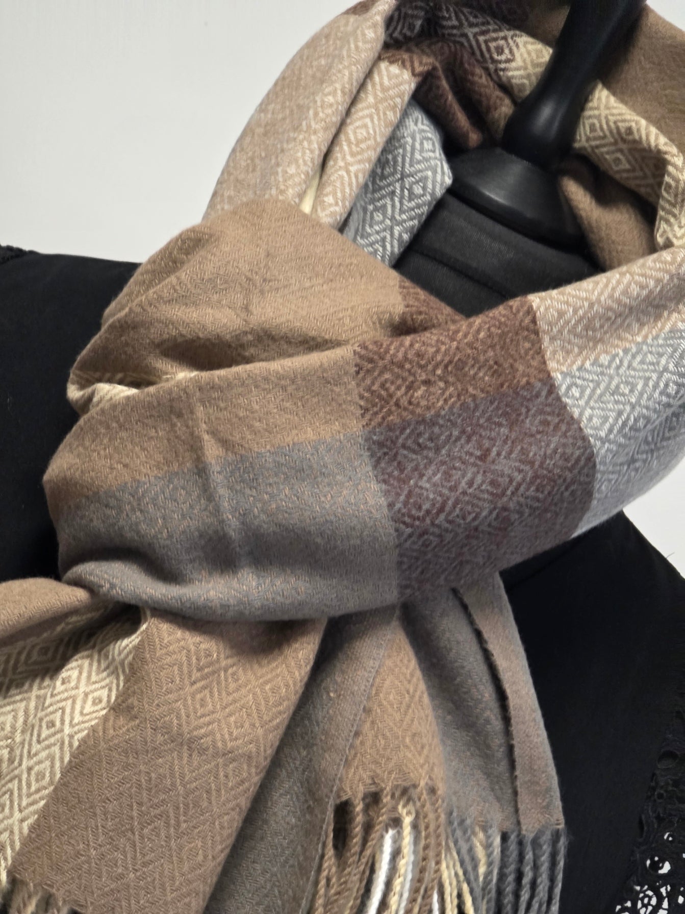 Echarpe Femme Tons Jaune Maronné