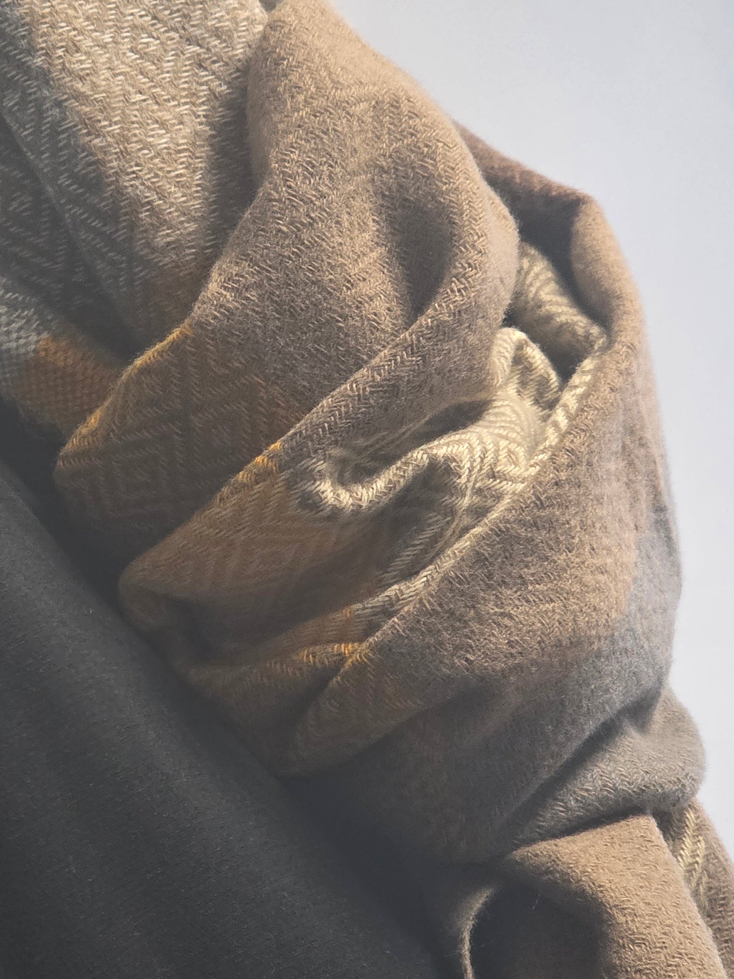 Echarpe Femme Tons Jaune Maronné