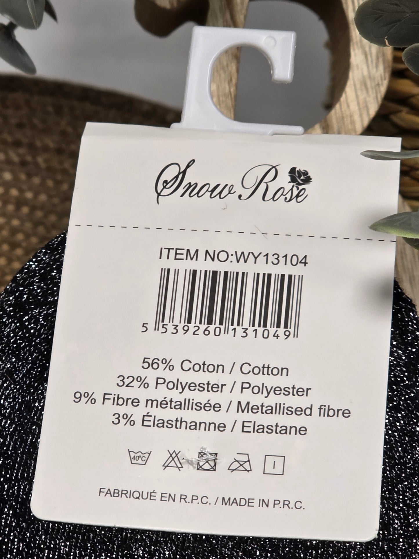 MARRAINE - Chaussette à Paillette Noir