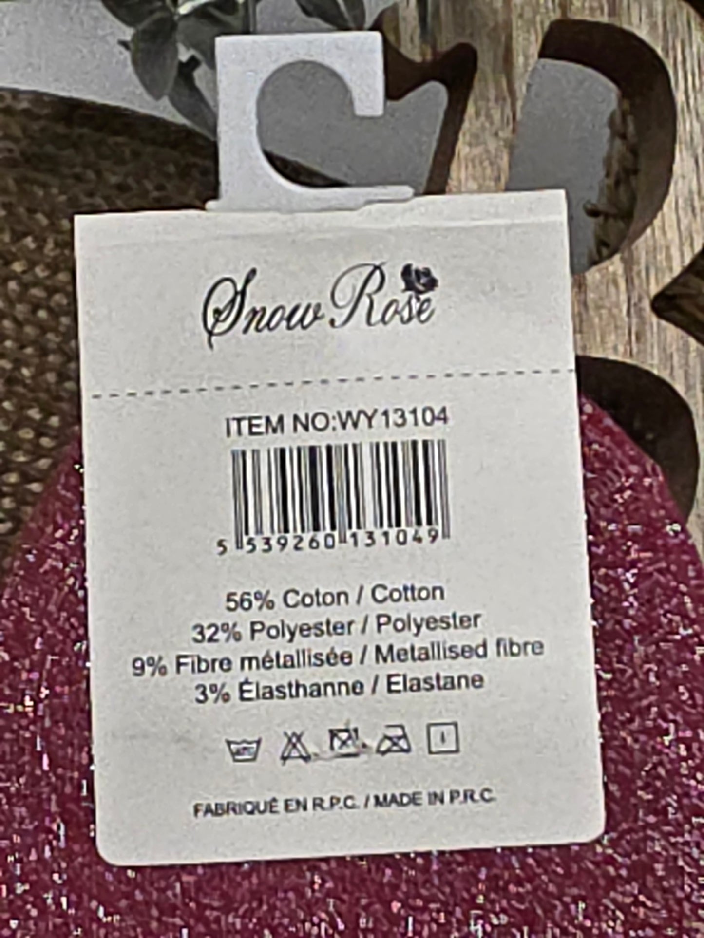 MARRAINE - Chaussette à Paillette Rouge Grenat