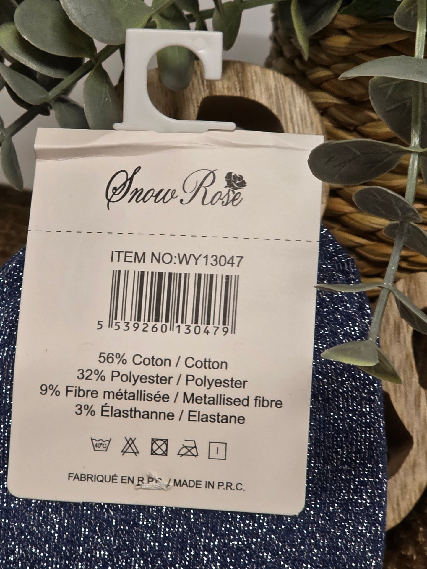 EMMERDEUSE - Chaussette à Paillette Bleu