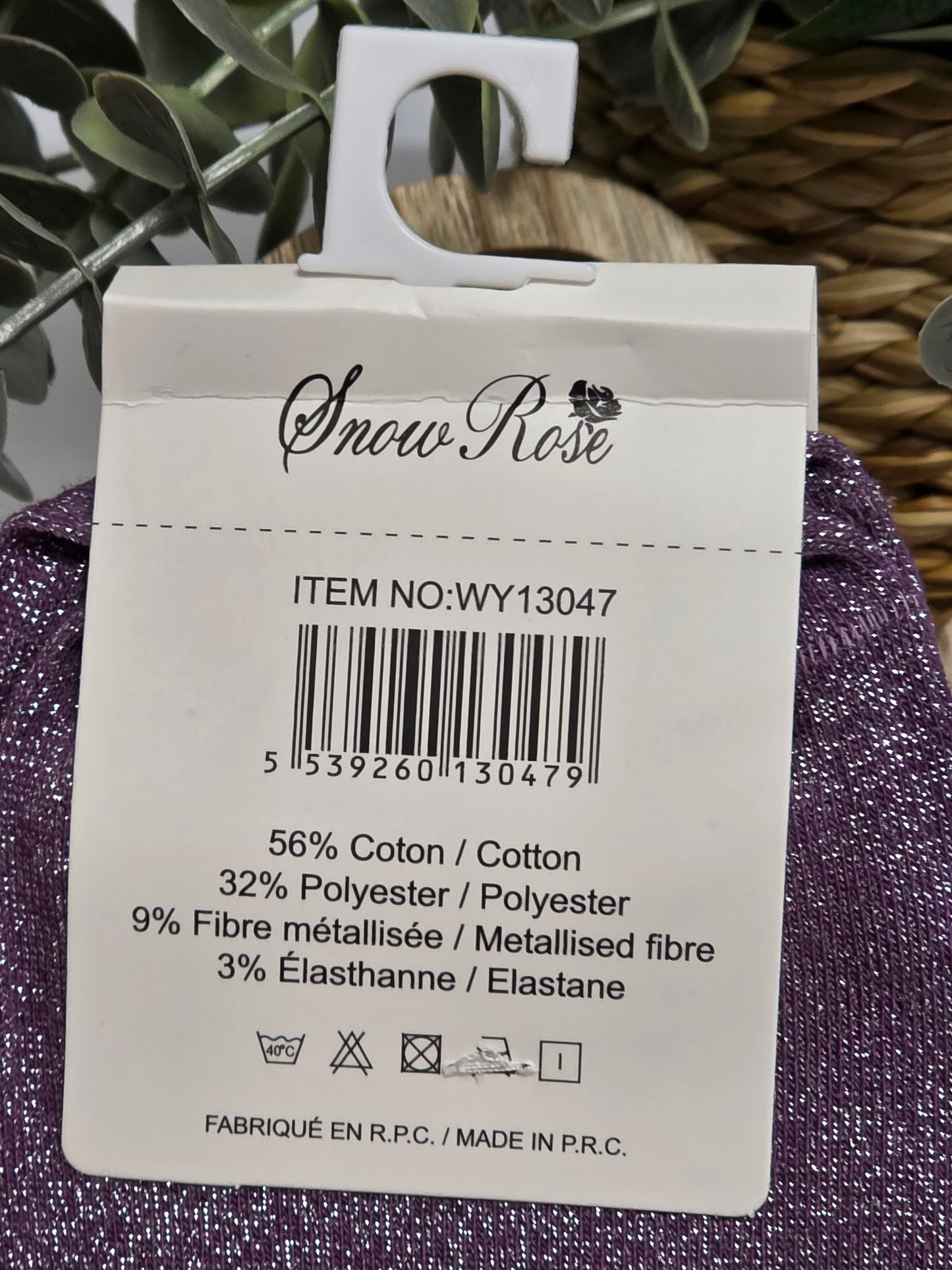 EMMERDEUSE - Chaussette à Paillette Violet