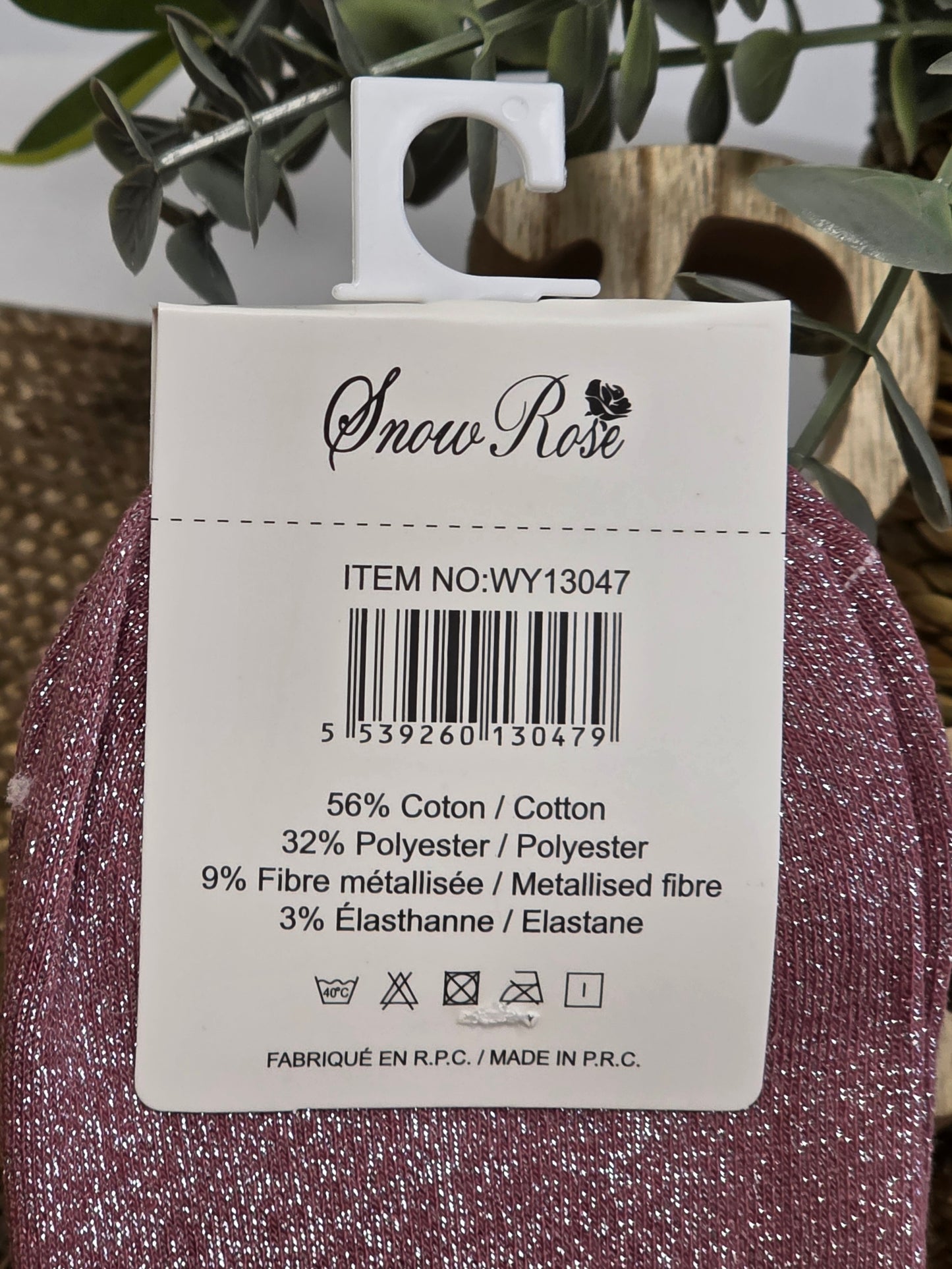 EMMERDEUSE - Chaussette à Paillette Violine