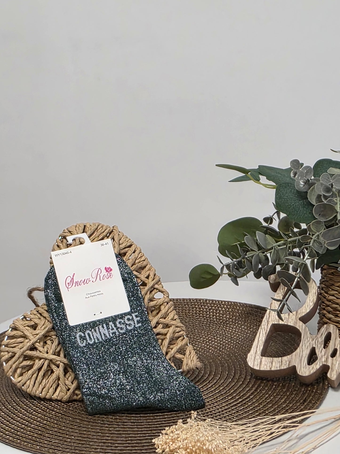 CONNASSE - Chaussette à Paillette Vert Foncé