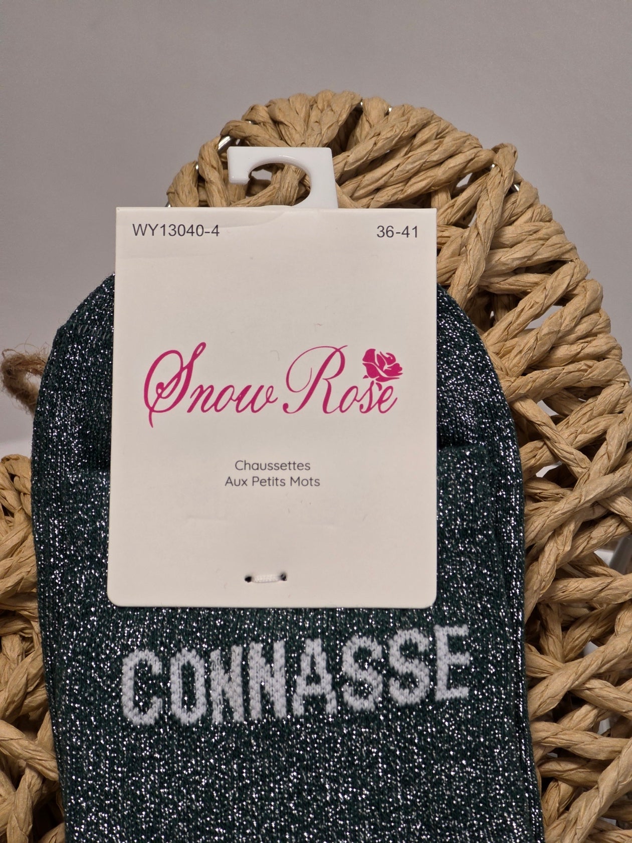 CONNASSE - Chaussette à Paillette Vert Foncé