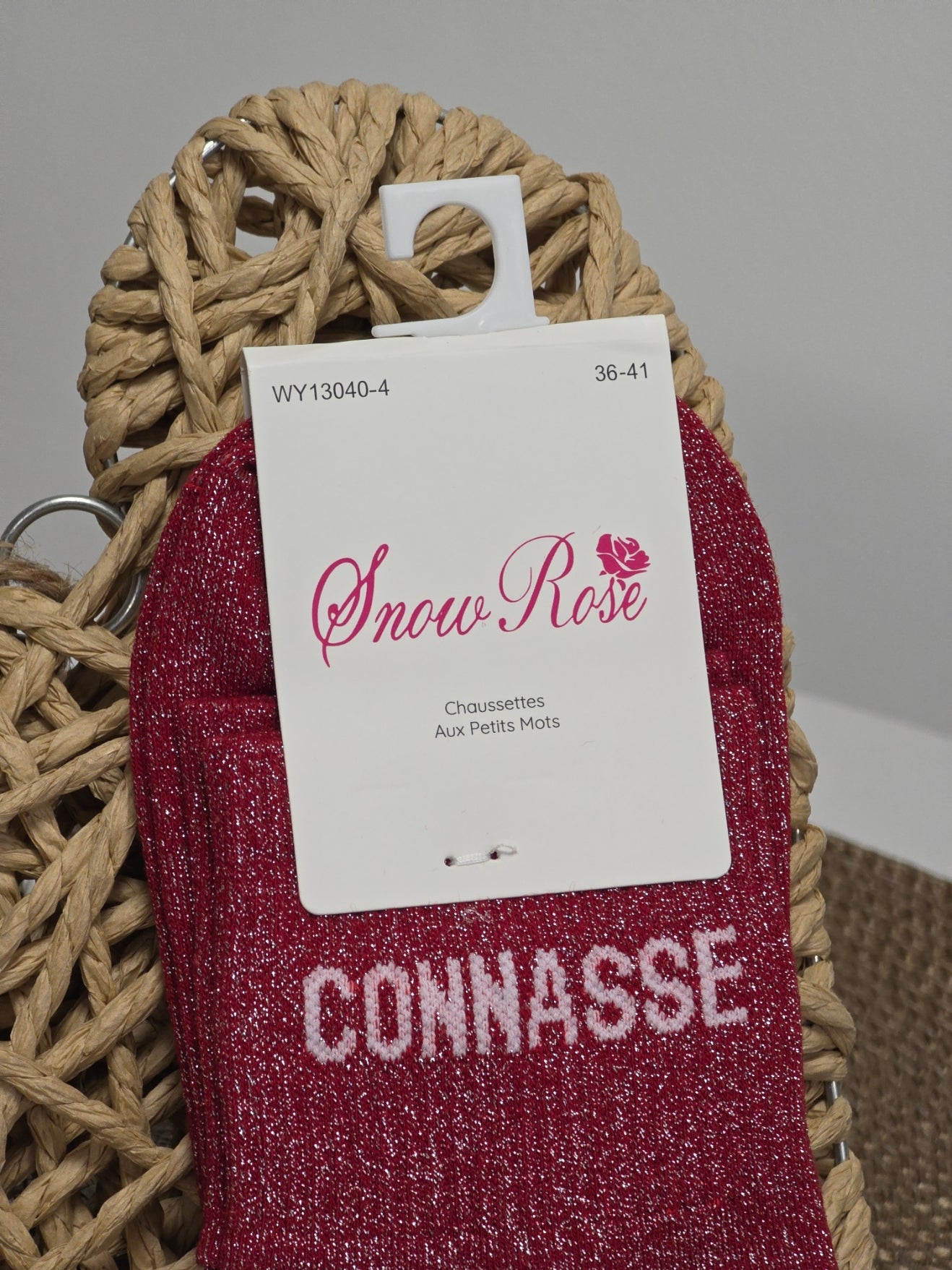 CONNASSE - Chaussette à Paillette Bordeaux
