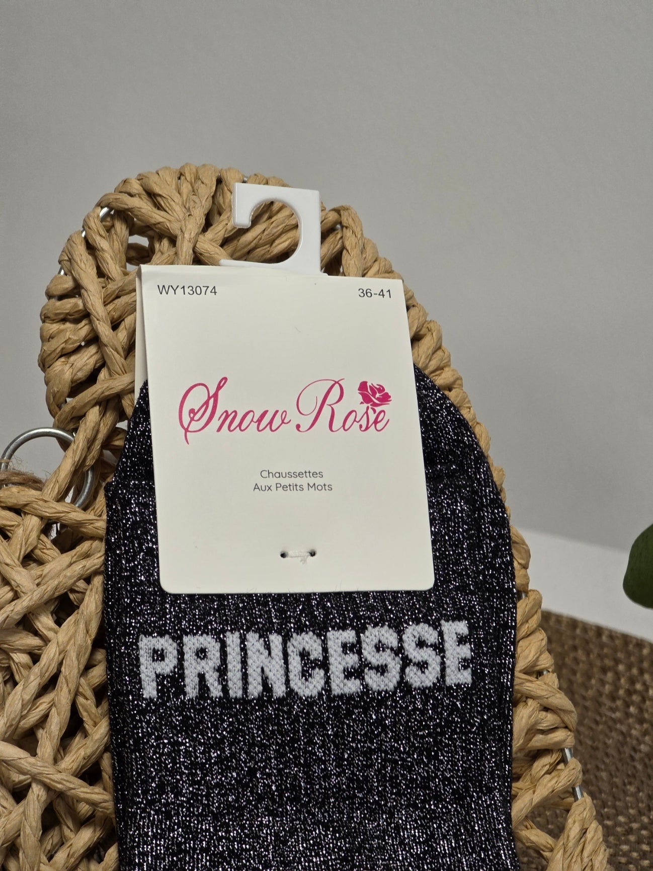 PRINCESSE - Chaussette à Paillette Noir