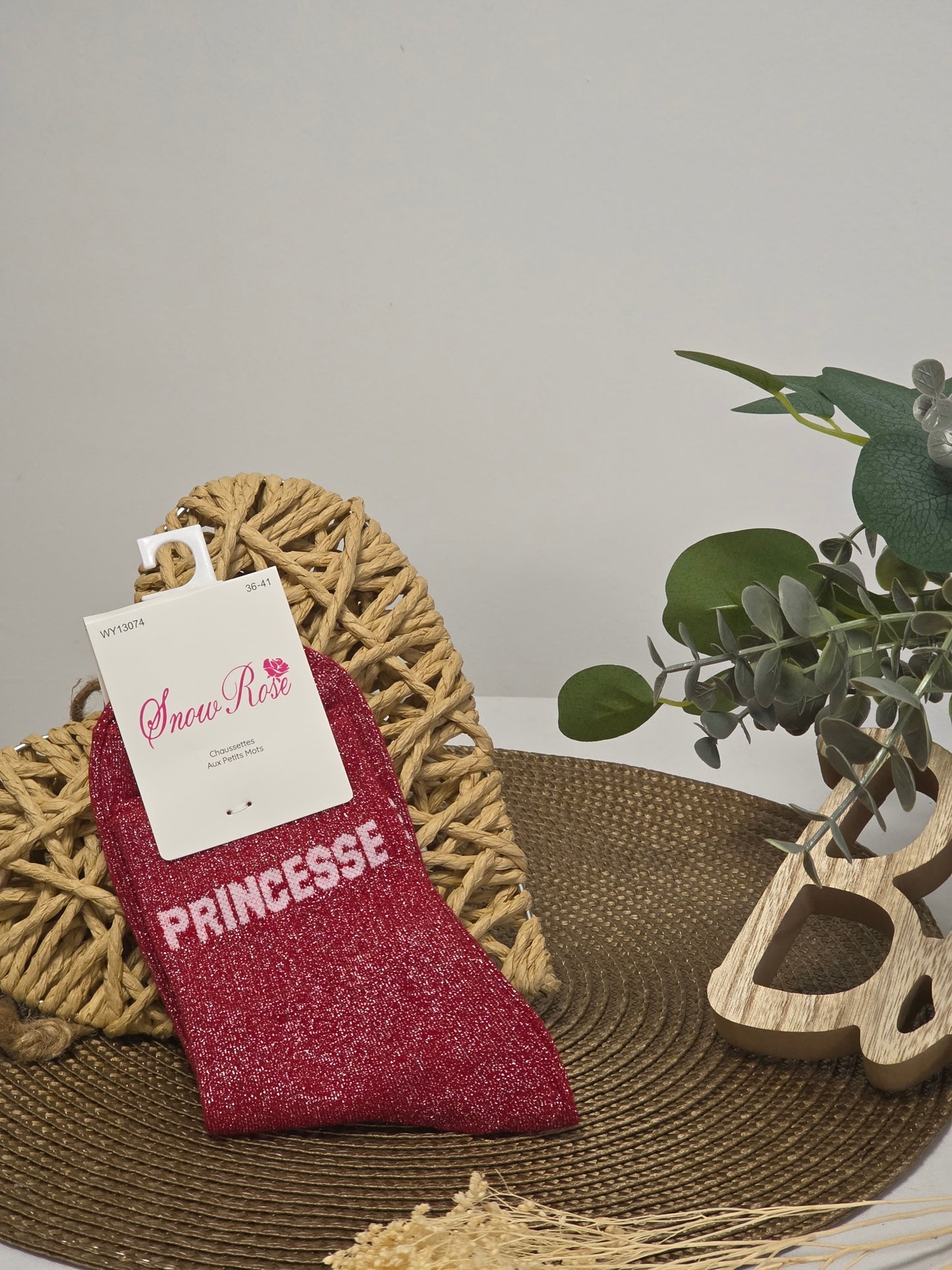 PRINCESSE - Chaussette à Paillette Bordeaux