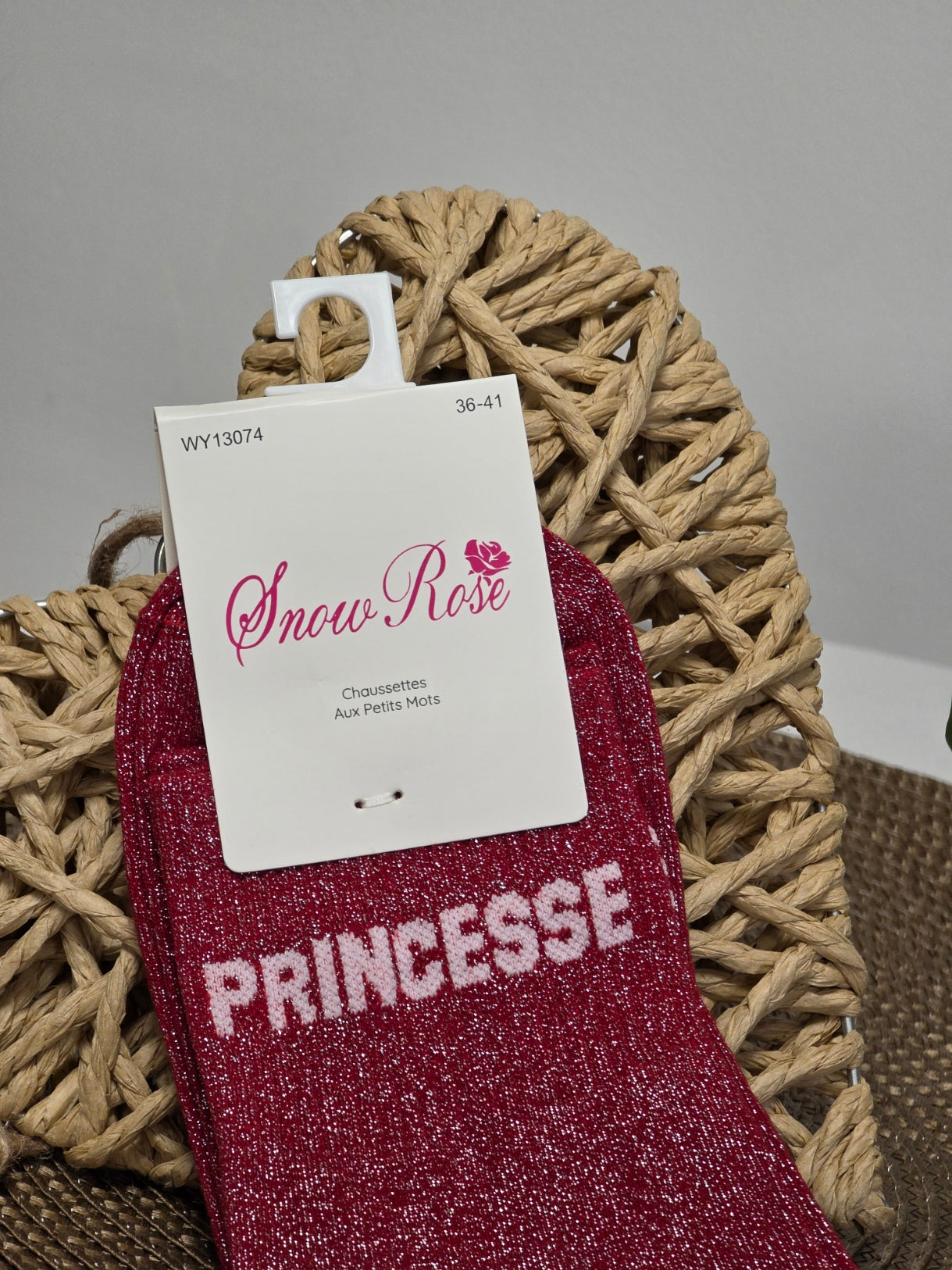 PRINCESSE - Chaussette à Paillette Bordeaux