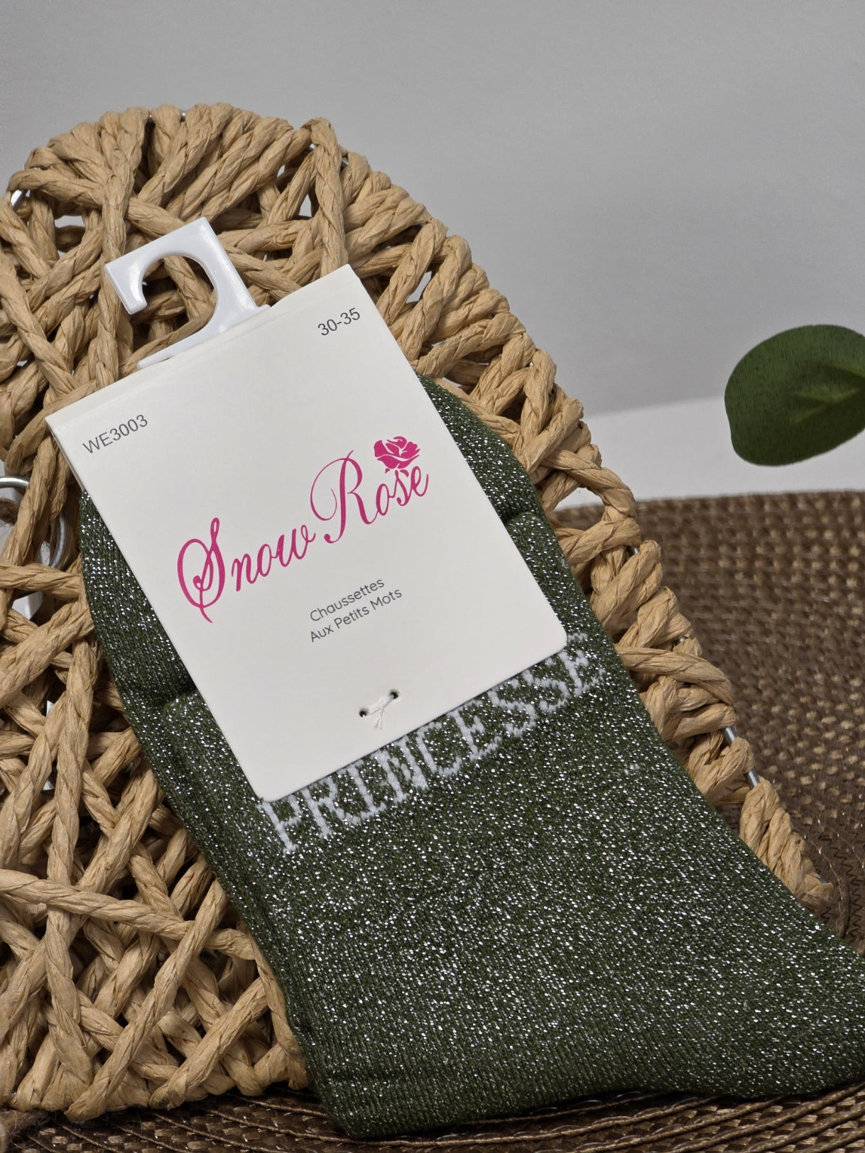 PRINCESSE - Chaussette à Paillette Enfant Vert